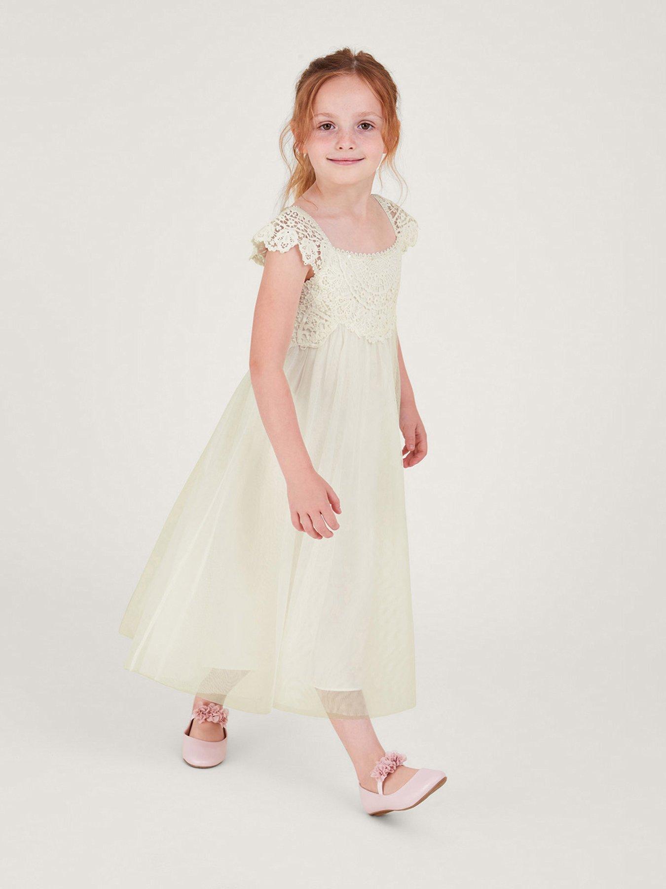 Image 2 of 5 of Monsoon Girls Estella Dress - Ivory