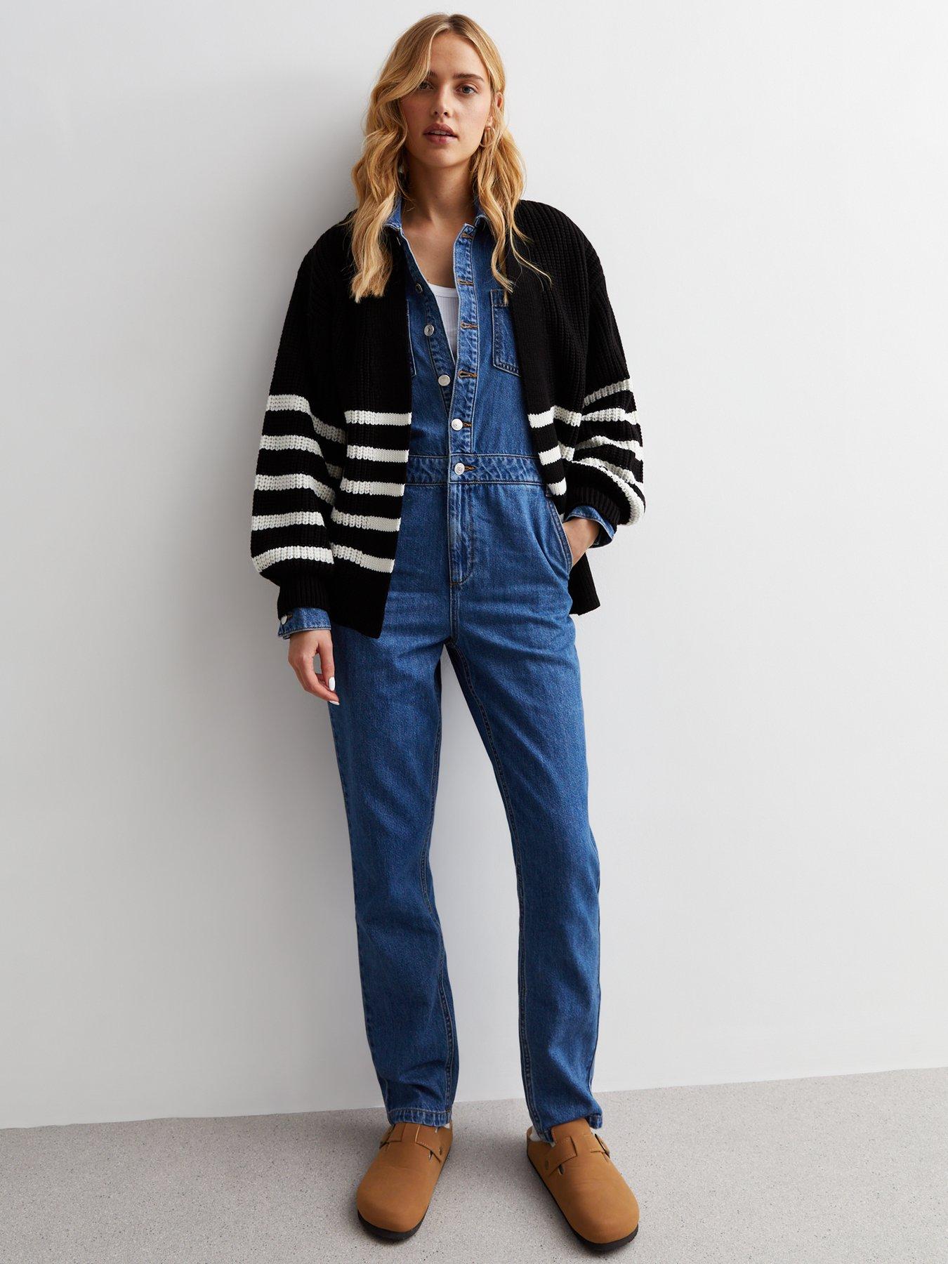 New Look Blue Denim Long Sleeve Jumpsuit Very Ireland