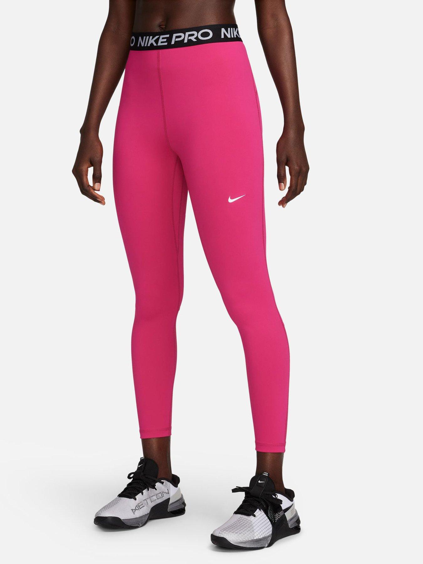 Nike Pro Women Plus 365 7/8 Leggings - Pink, 2X