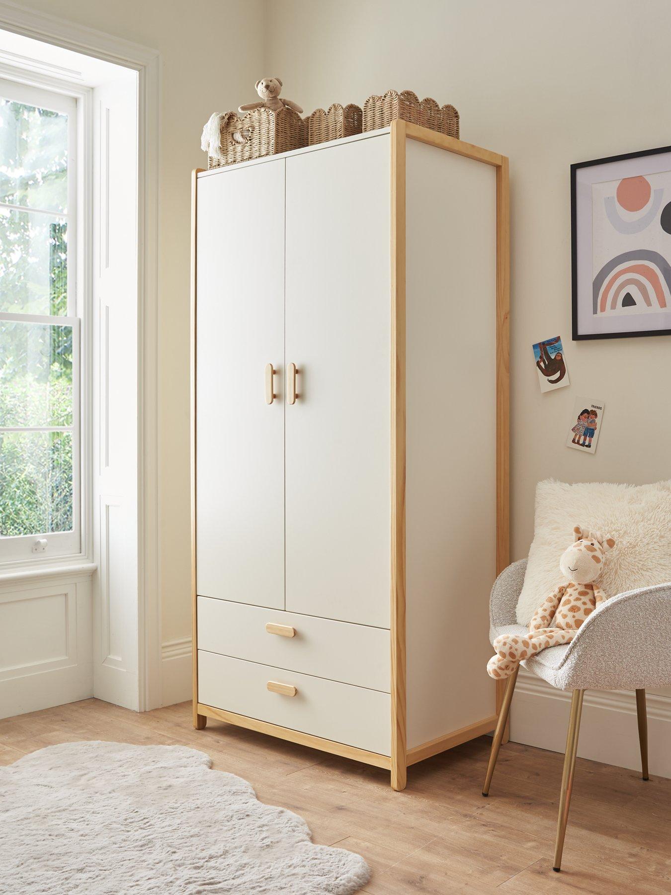 Very Home Pixie Solid Pine 2 Door Wardrobe - White - FSC® Certified