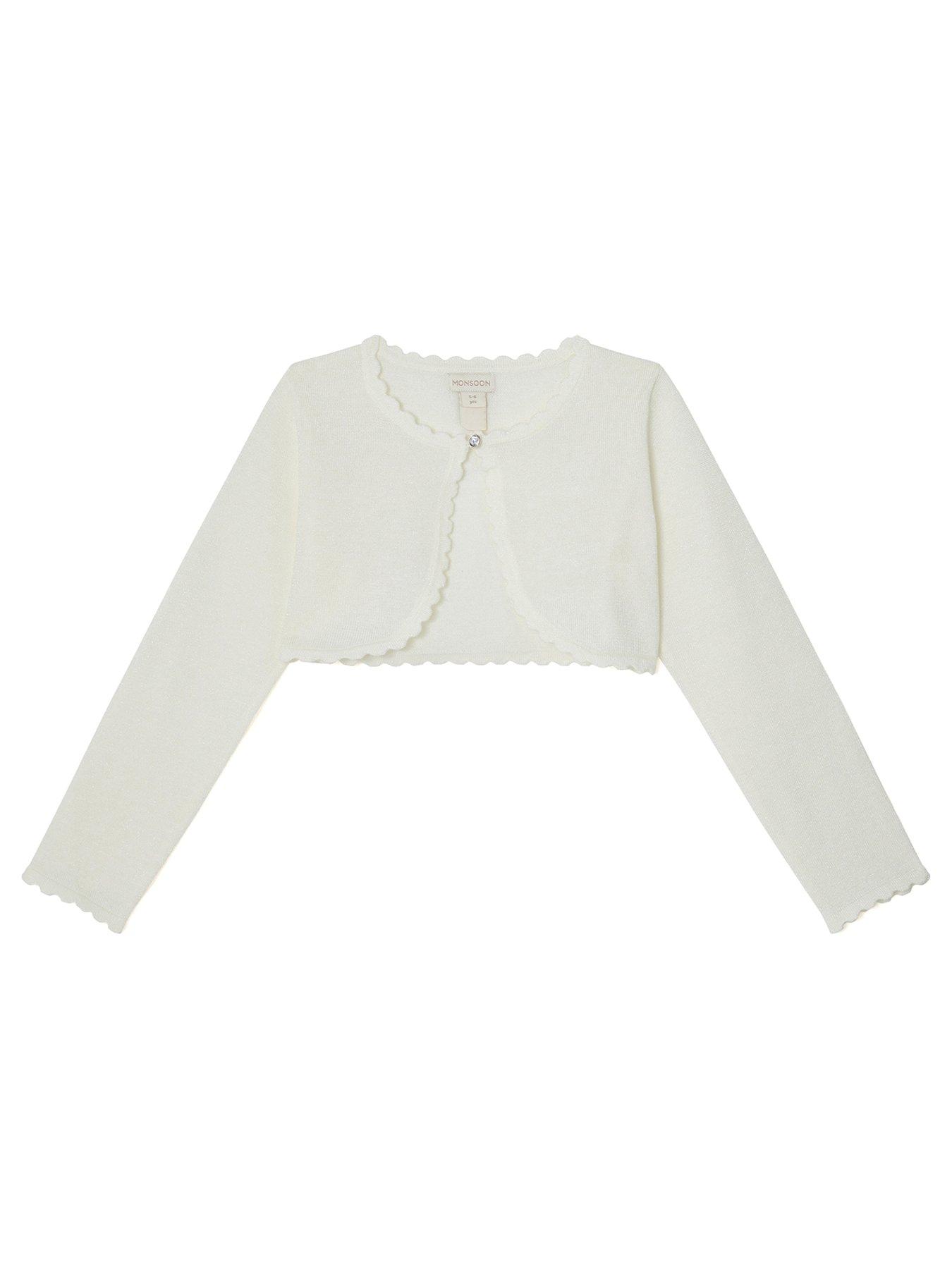 Image 1 of 3 of Monsoon Girls Niamh Cardigan - Ivory