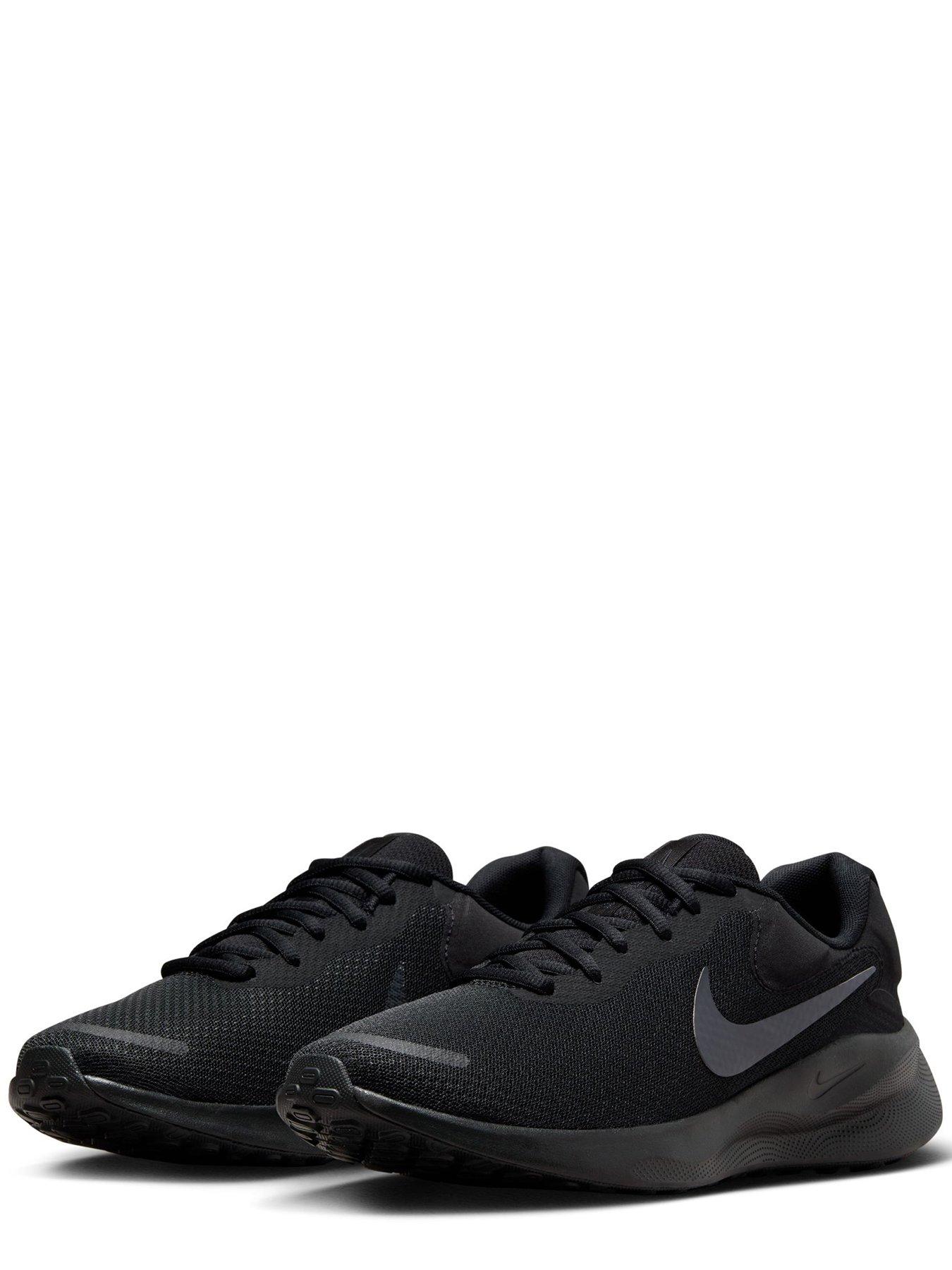 Mens 'running trainers all black sale