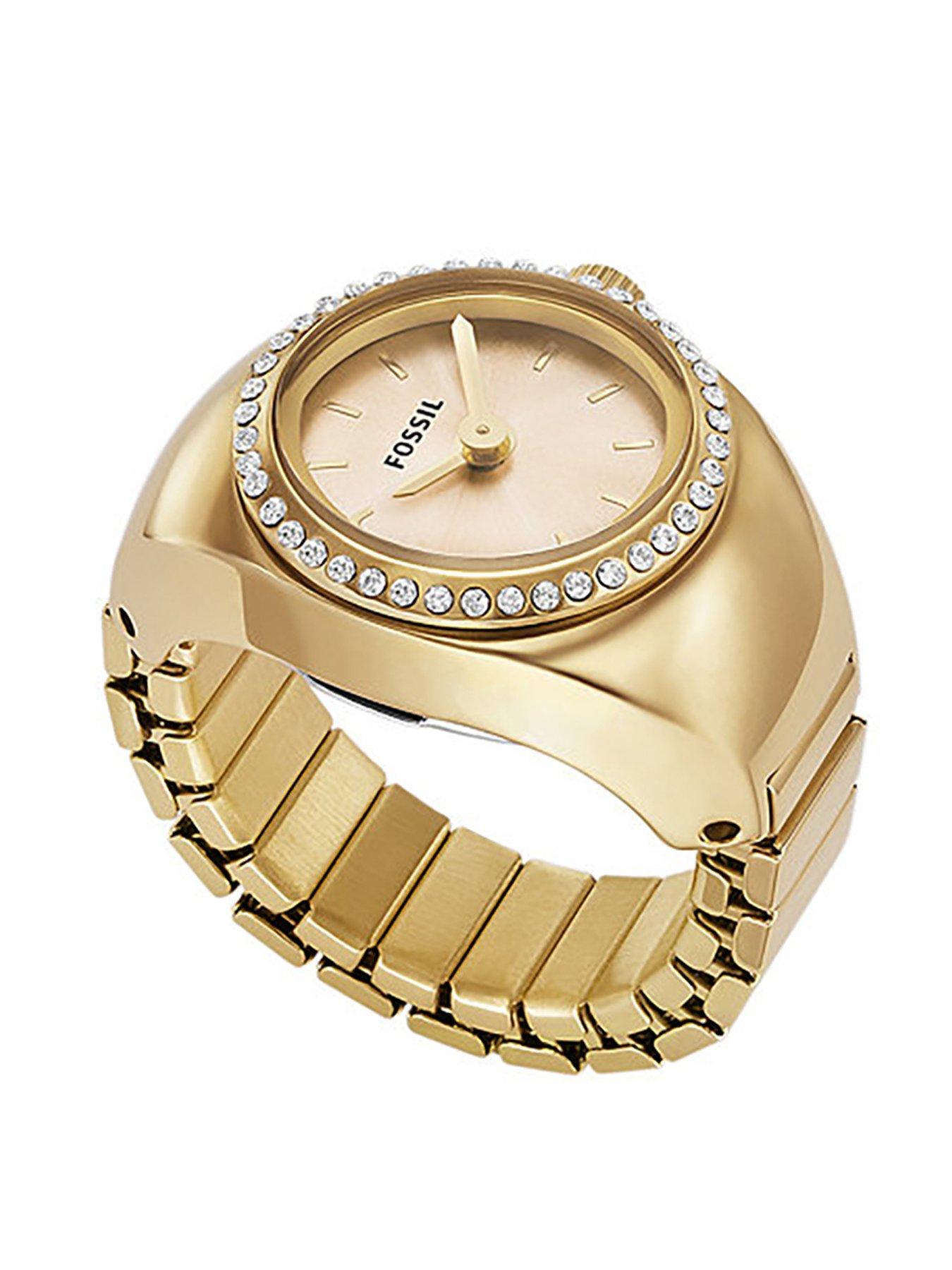 fossil-watch-ring-two-hand-gold-tone-stainless-steelfront