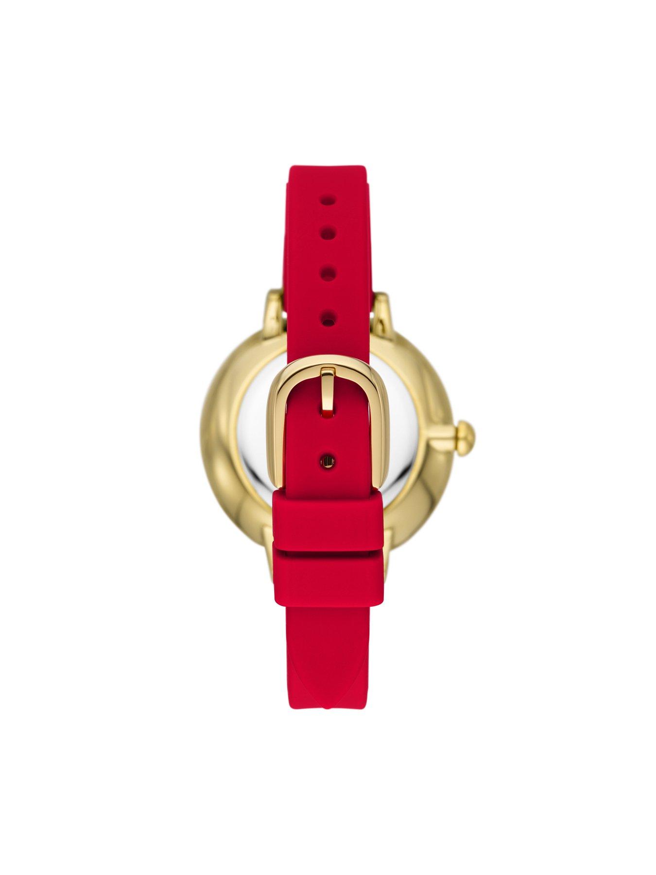 kate-spade-new-york-park-row-red-silicone-watchoutfit