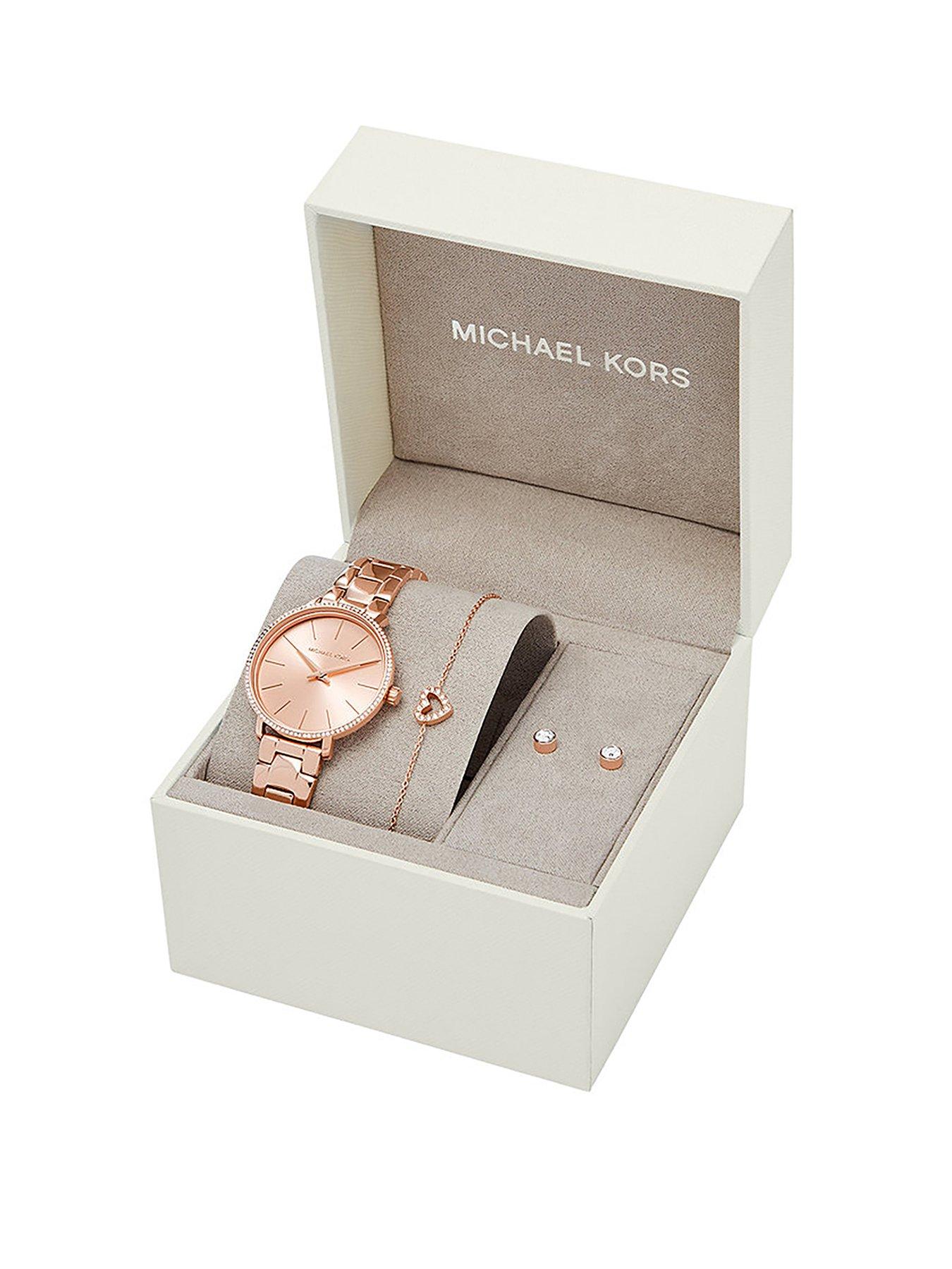 Michael kors rose gold hotsell watch set