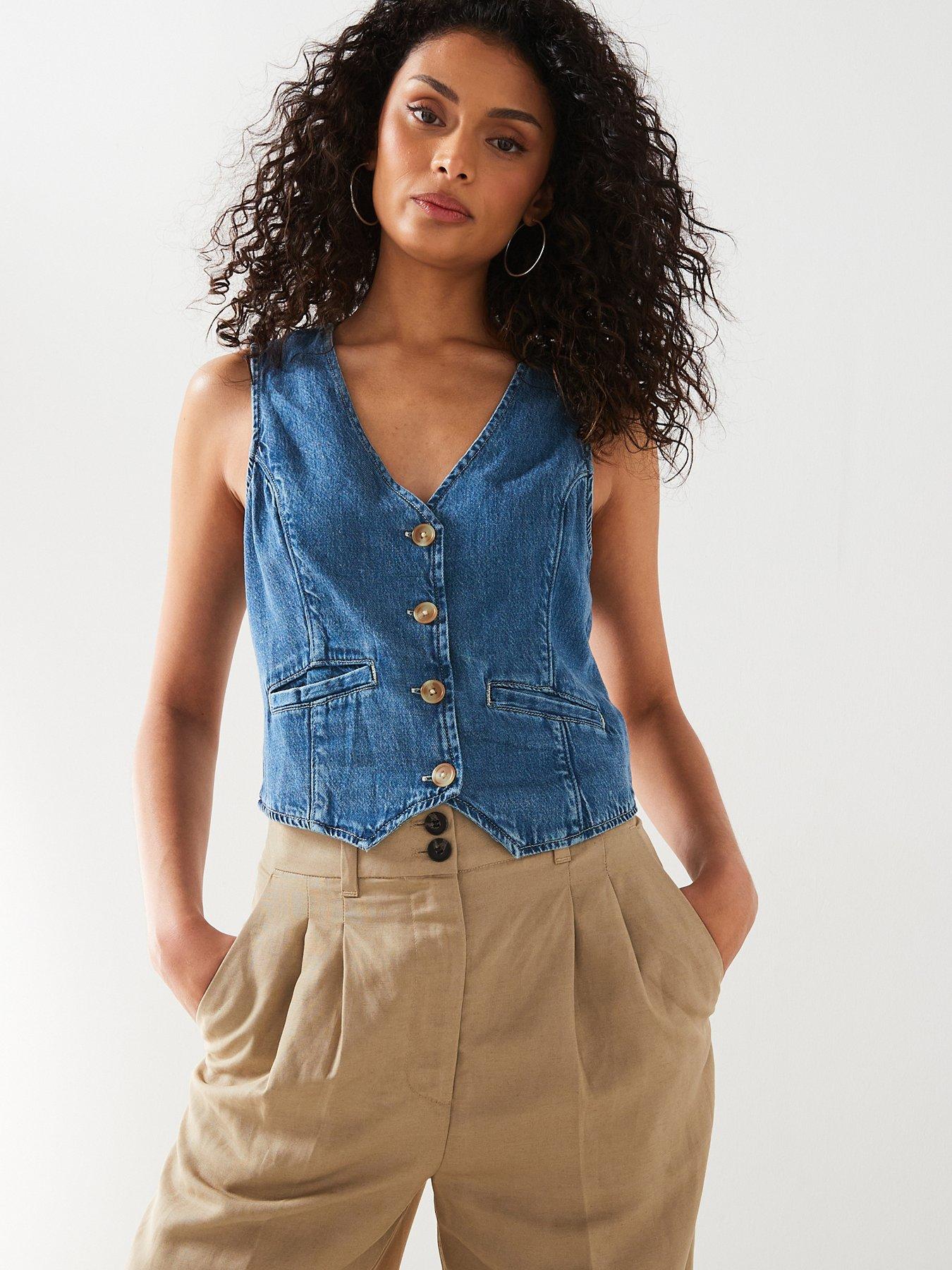 Levi s Jaylah Denim Waistcoat Vest Cool Love 2 Blue Very Ireland