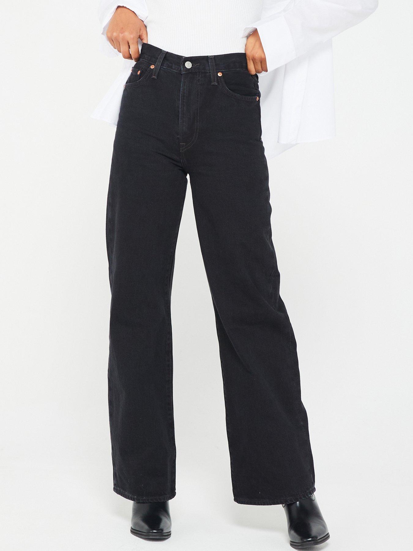 Levi's Ribcage Wide-leg Jeans - Rosie Posie - Black