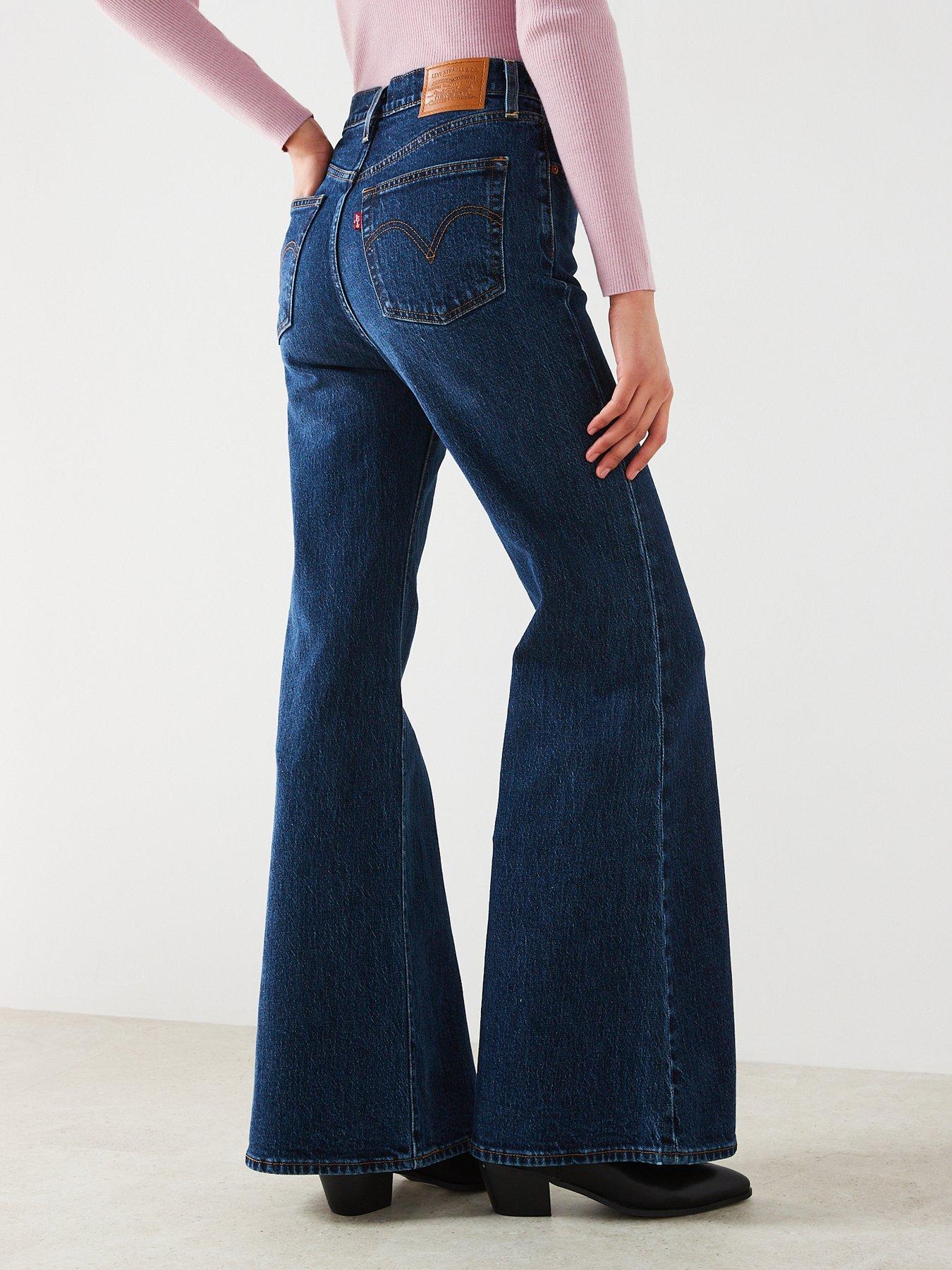 Levi's Ribcage Bell Bottom Jean - Sonoma Train Blue