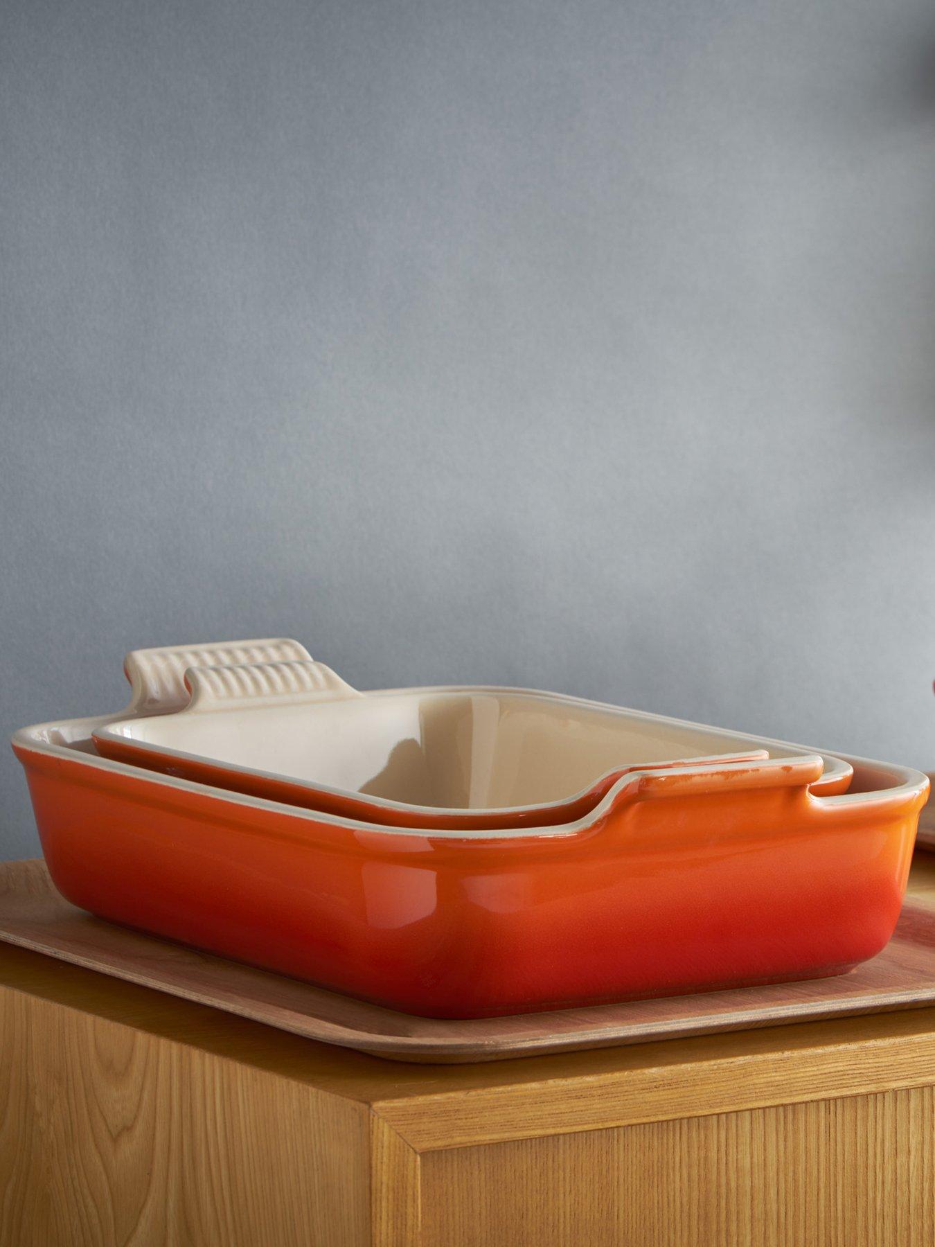 Le Creuset Heritage Stoneware 32 cm Large Rectangular Dish in Volcanic