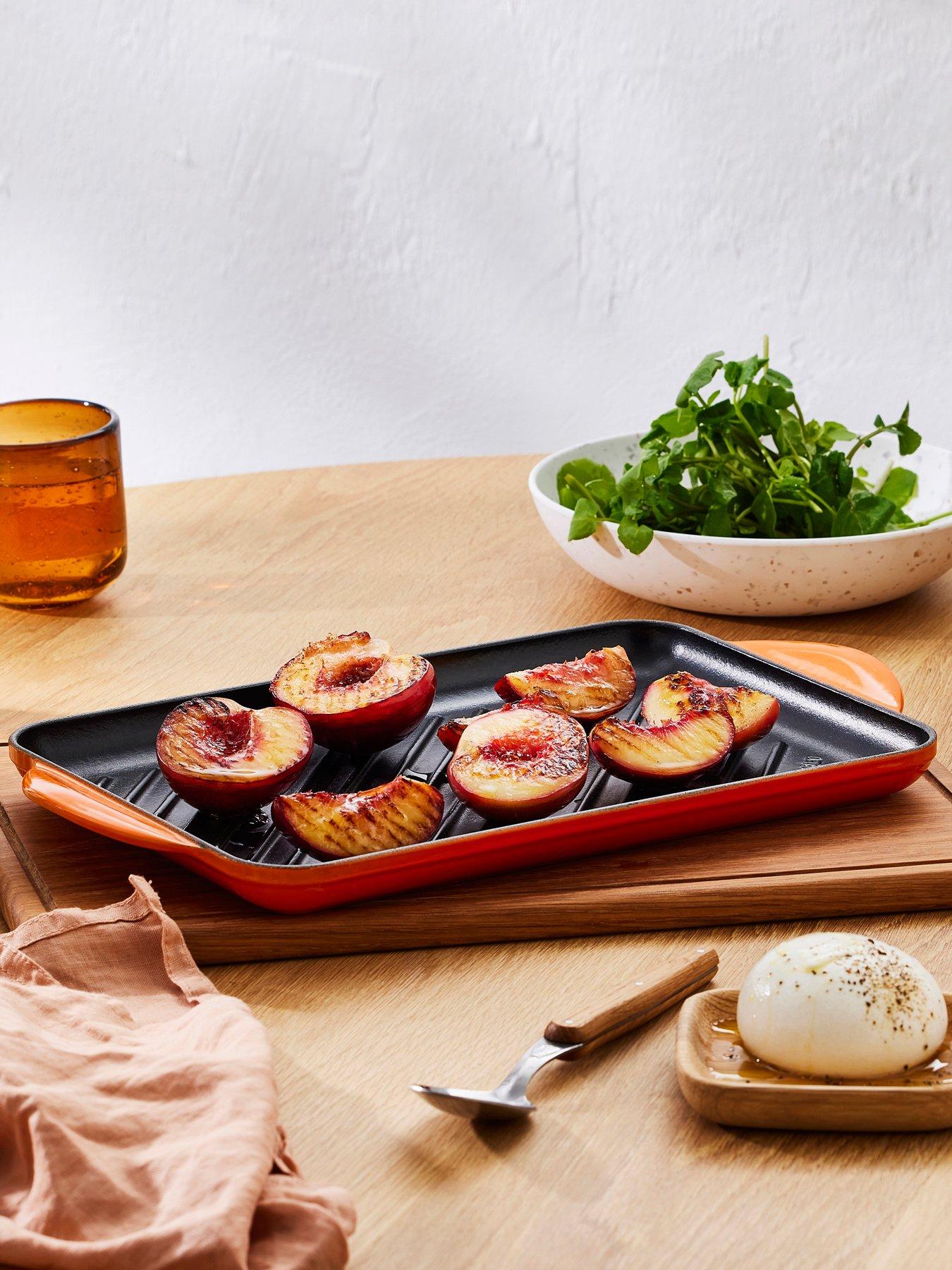 Image of Le Creuset Cast Iron 32 cm Rectangular Grill in Volcanic