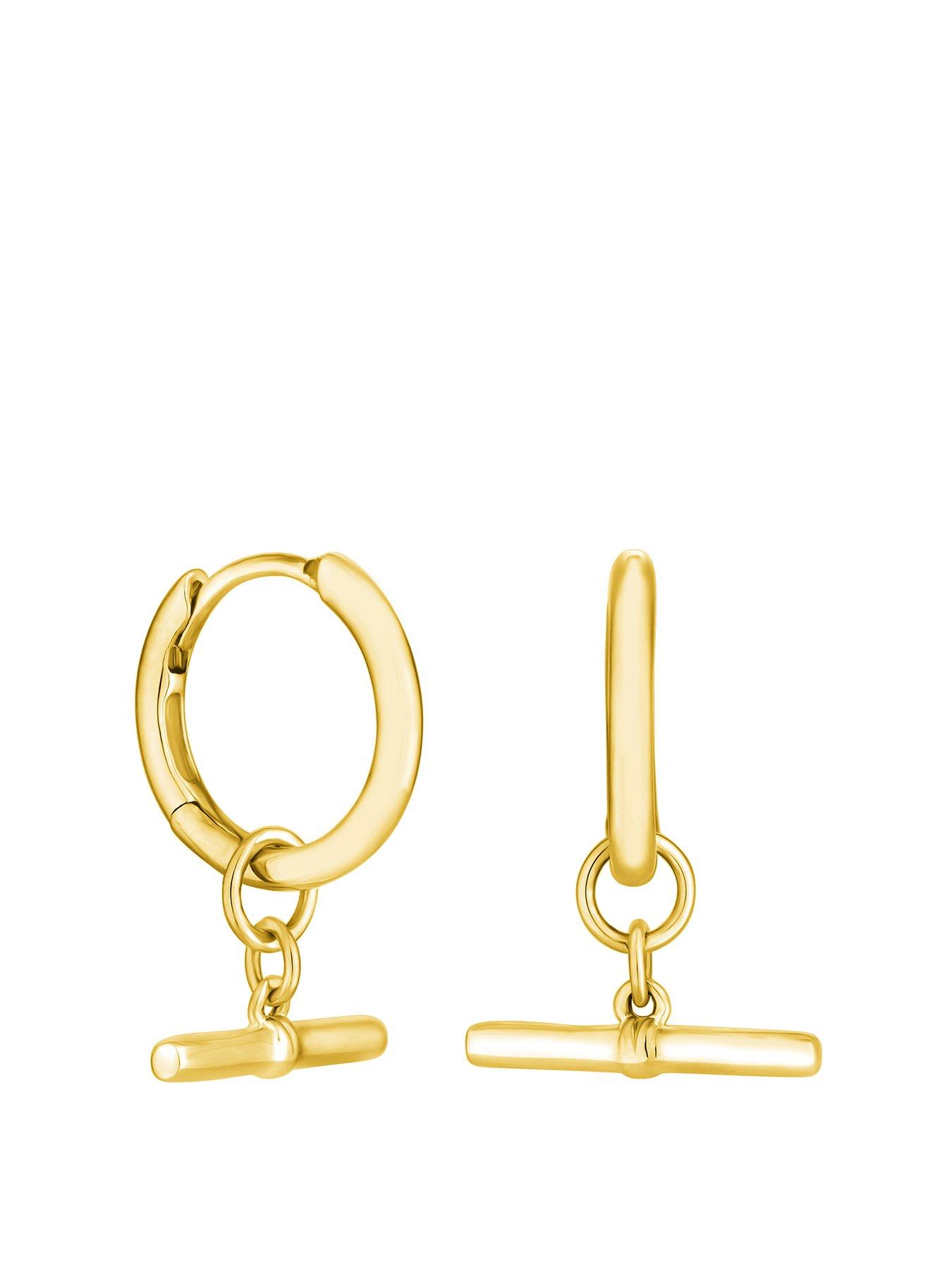 simply-silver-simply-silver-gold-plated-sterling-silver-925-t-bar-hoop-earrings