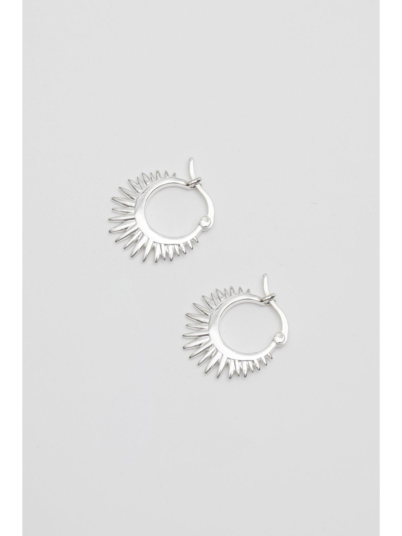 simply-silver-simply-silver-sterling-silver-925-polished-starburst-hoop-earringsstillFront