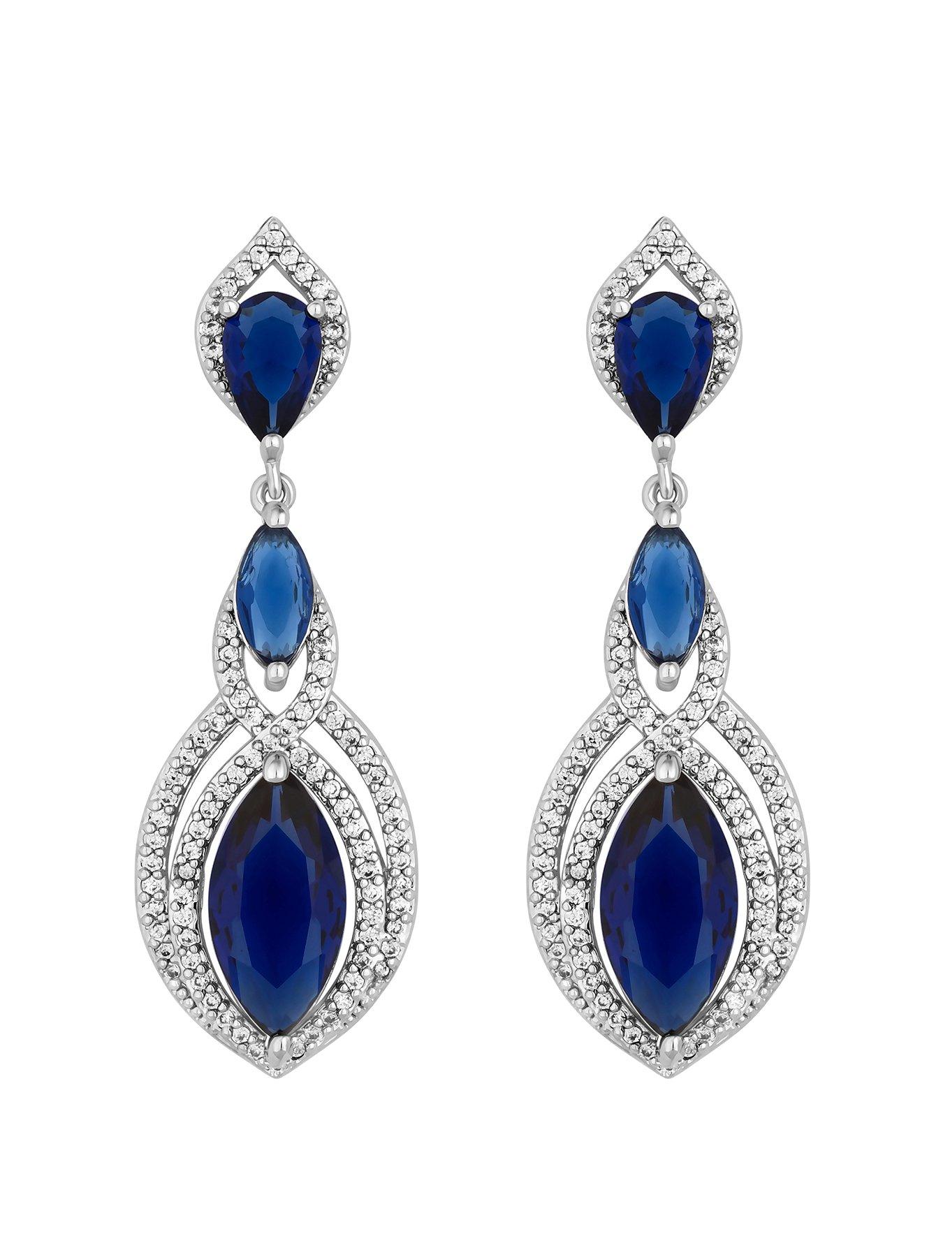 jon-richard-rhodium-plated-blue-navette-statement-drop-earrings