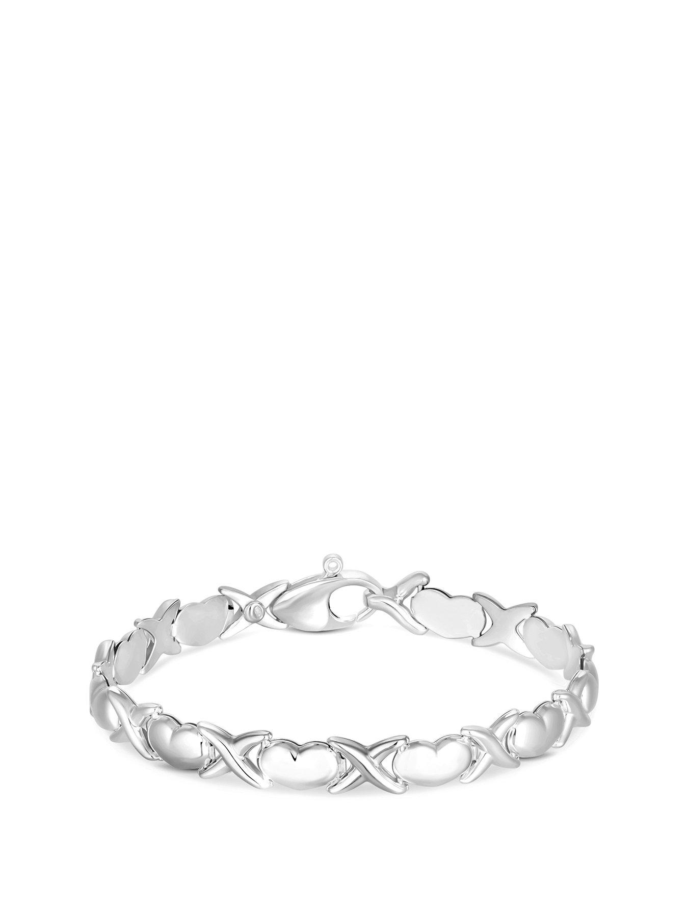 simply-silver-simply-silver-sterling-silver-925-heart-kiss-bracelet