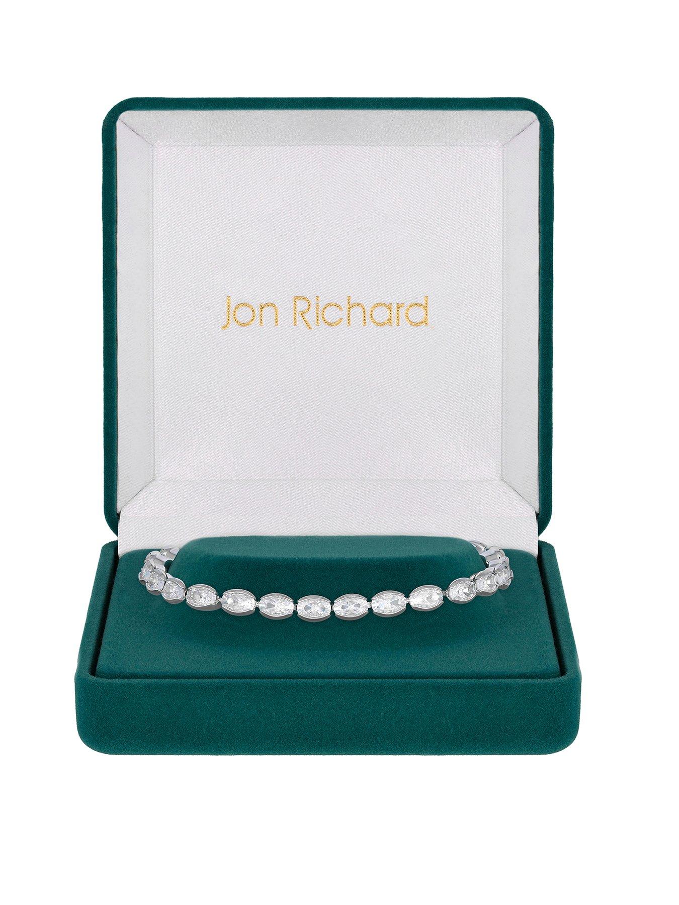 Jon Richard Rose Gold Plated Center Stone Tennis Toggle Bracelet -  Jewellery from Jon Richard UK