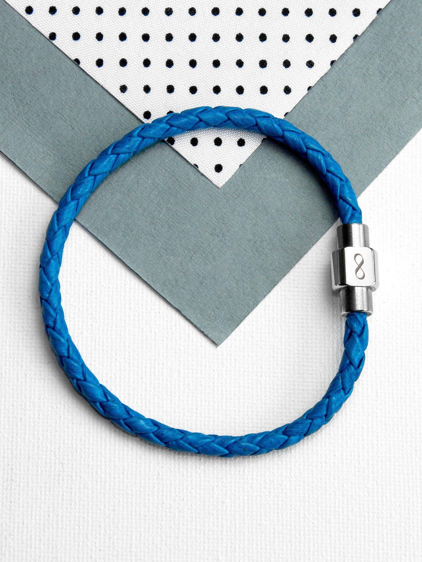 treat-republic-personalised-mens-infinity-woven-leather-bracelet-blueback