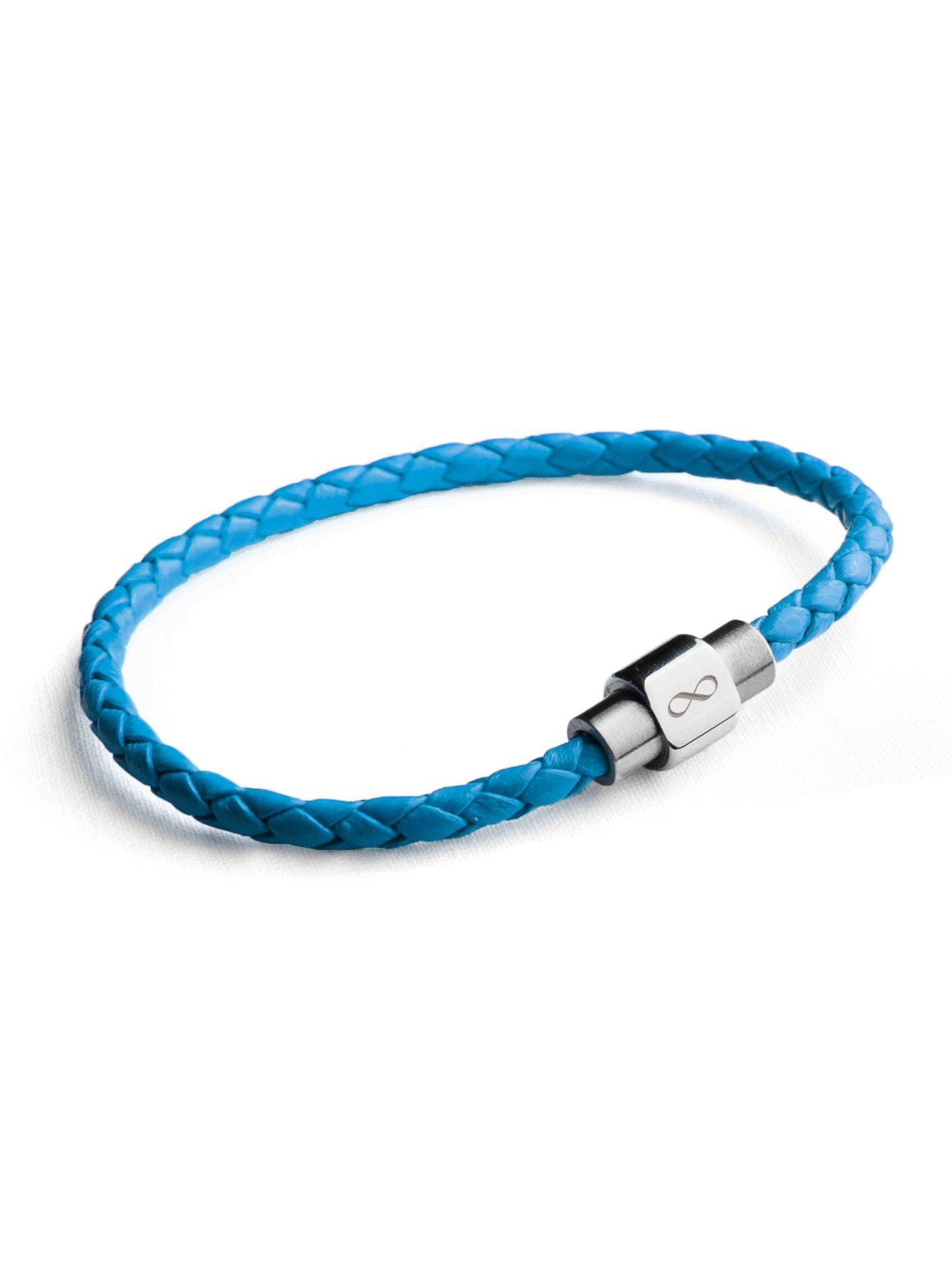 treat-republic-personalised-mens-infinity-woven-leather-bracelet-bluedetail