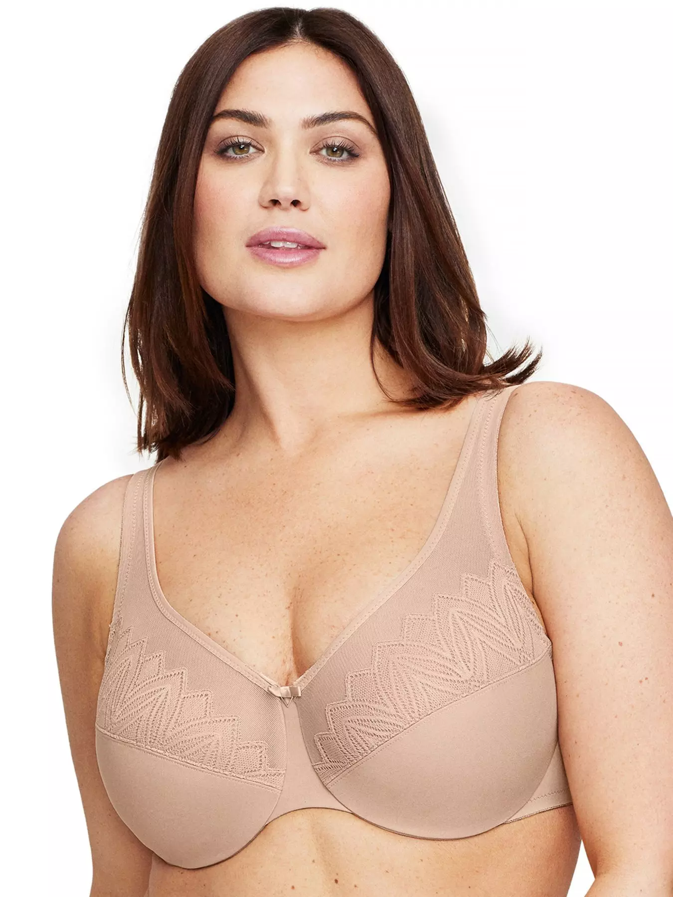 Womens Plus Size Lace Minimizer Non Wired Bras Unlined Full Cup