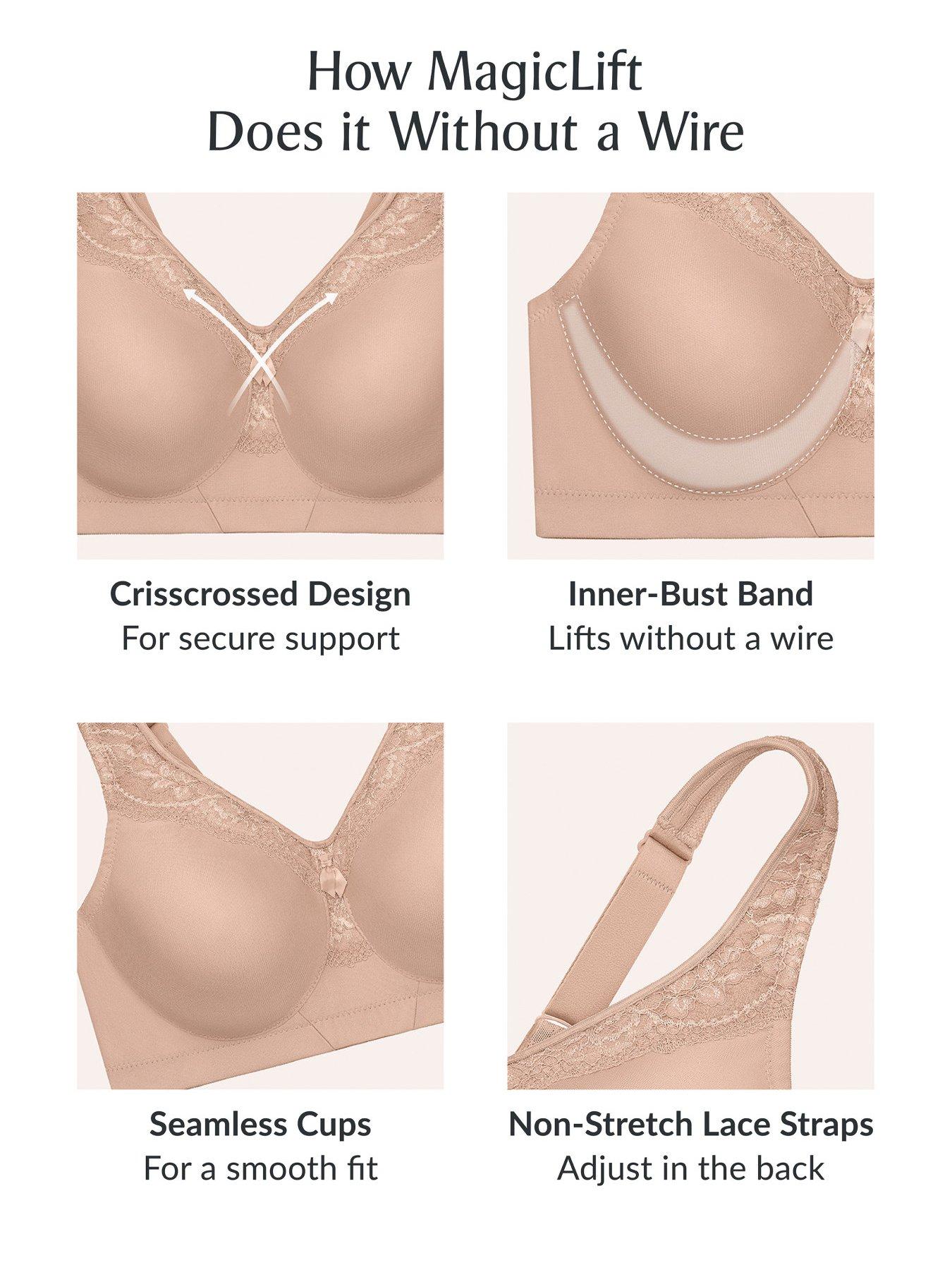 Image 5 of 5 of Glamorise Glamorise Magiclift Seamless Everyday Bra - White