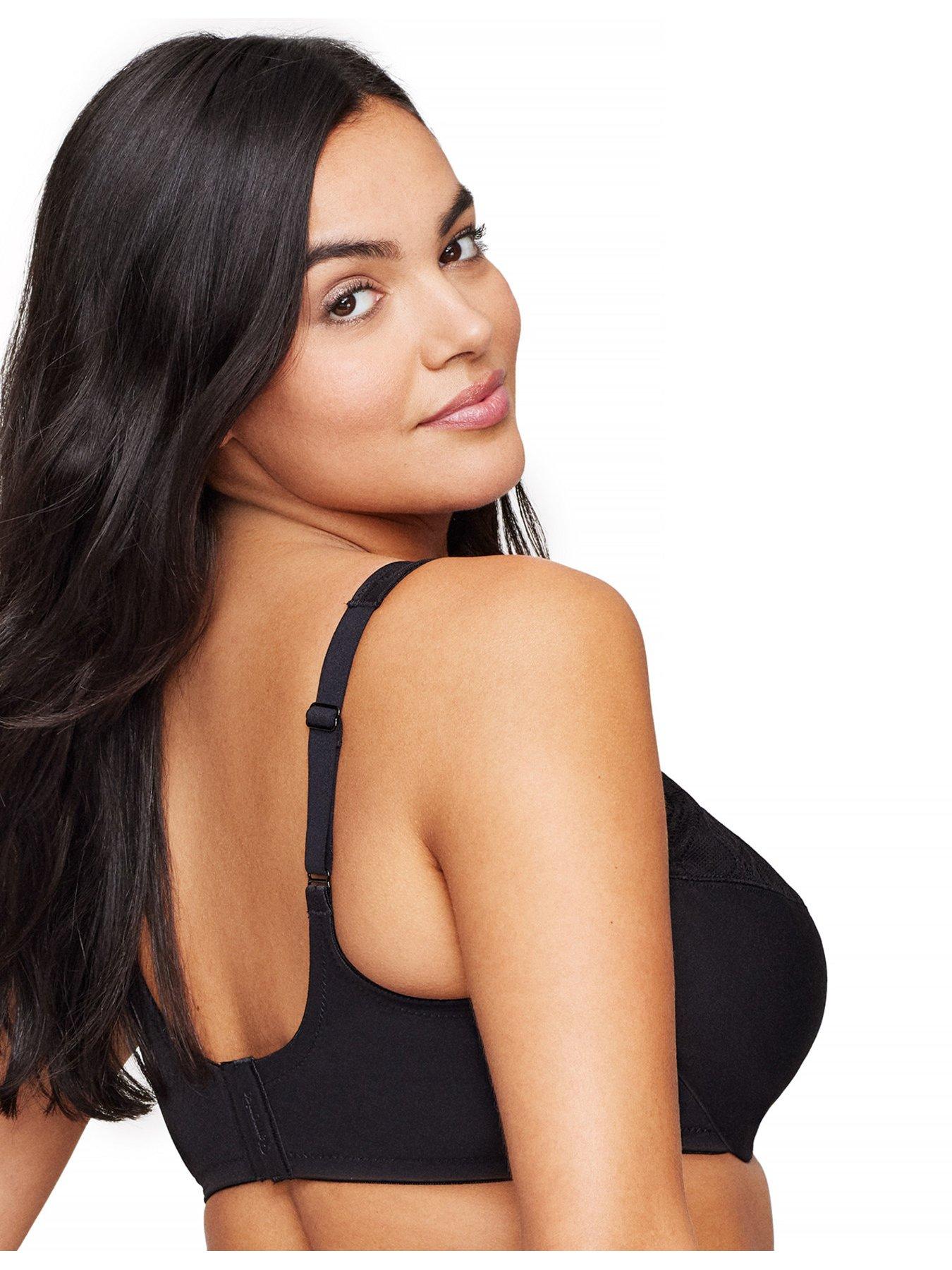 Image 3 of 5 of Glamorise Wonderwire Minimizer Bra - Black