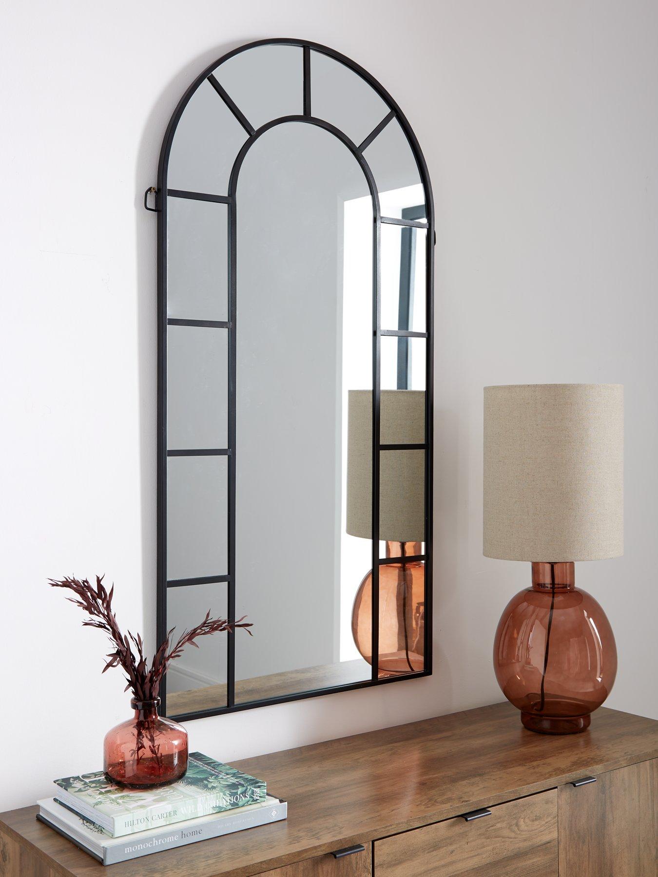 undefined Metal Window Pane Mirror 60x120cm