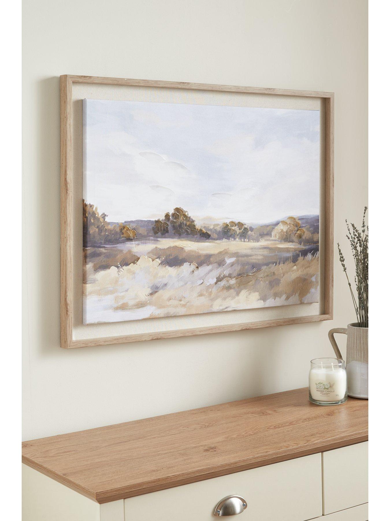 Image 1 of 6 of The Very Collection Canvas Country Side Water Colour 60x80cm