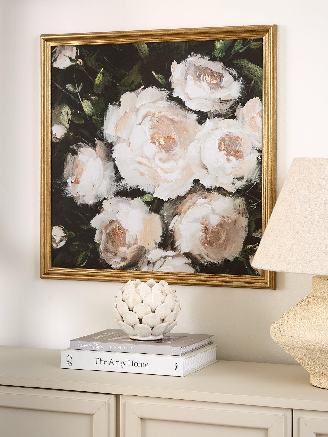 Very Home Tradition Framed Floral Canvas Print