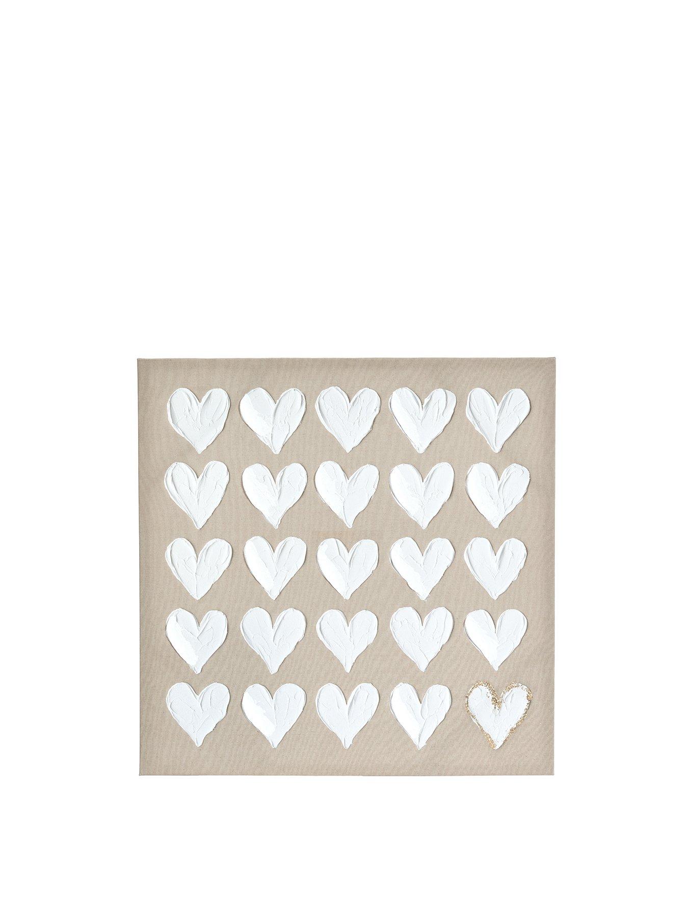 very-home-printed-white-hearts-canvas-wall-artnbspstillFront