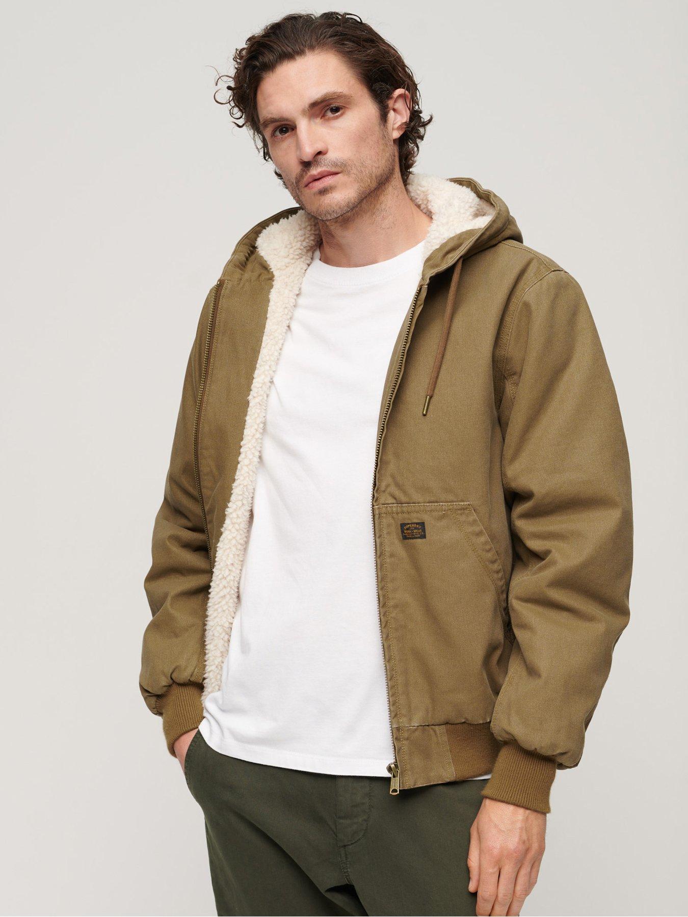 Mens sherpa bomber on sale jacket