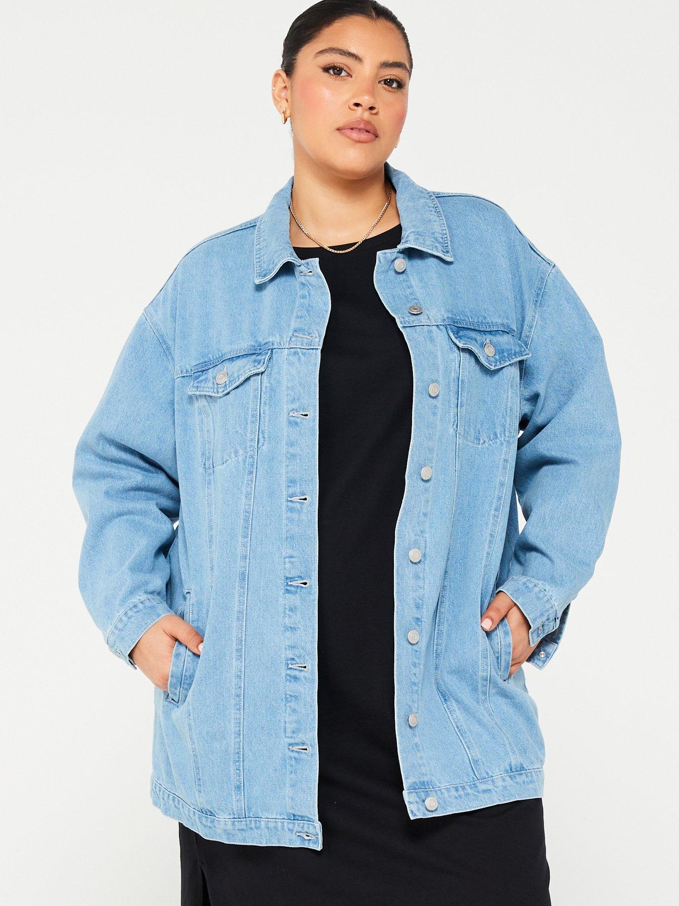 V by Very Curve Longline Denim Jacket Very Ireland