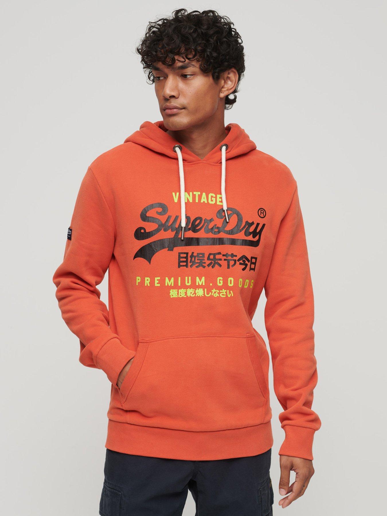 Superdry Classic Vintage Logo Heritage Hoodie - Orange