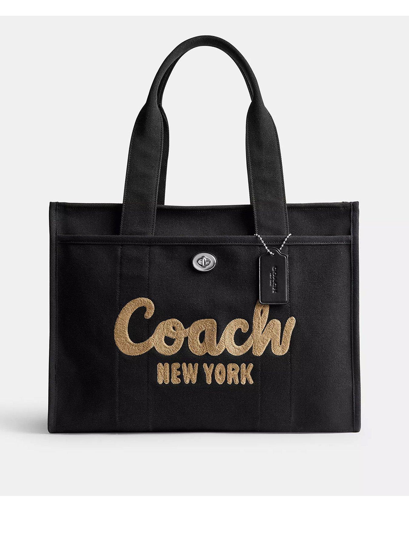 Image 1 of 5 of COACH Cargo Small Tote Bag - Black