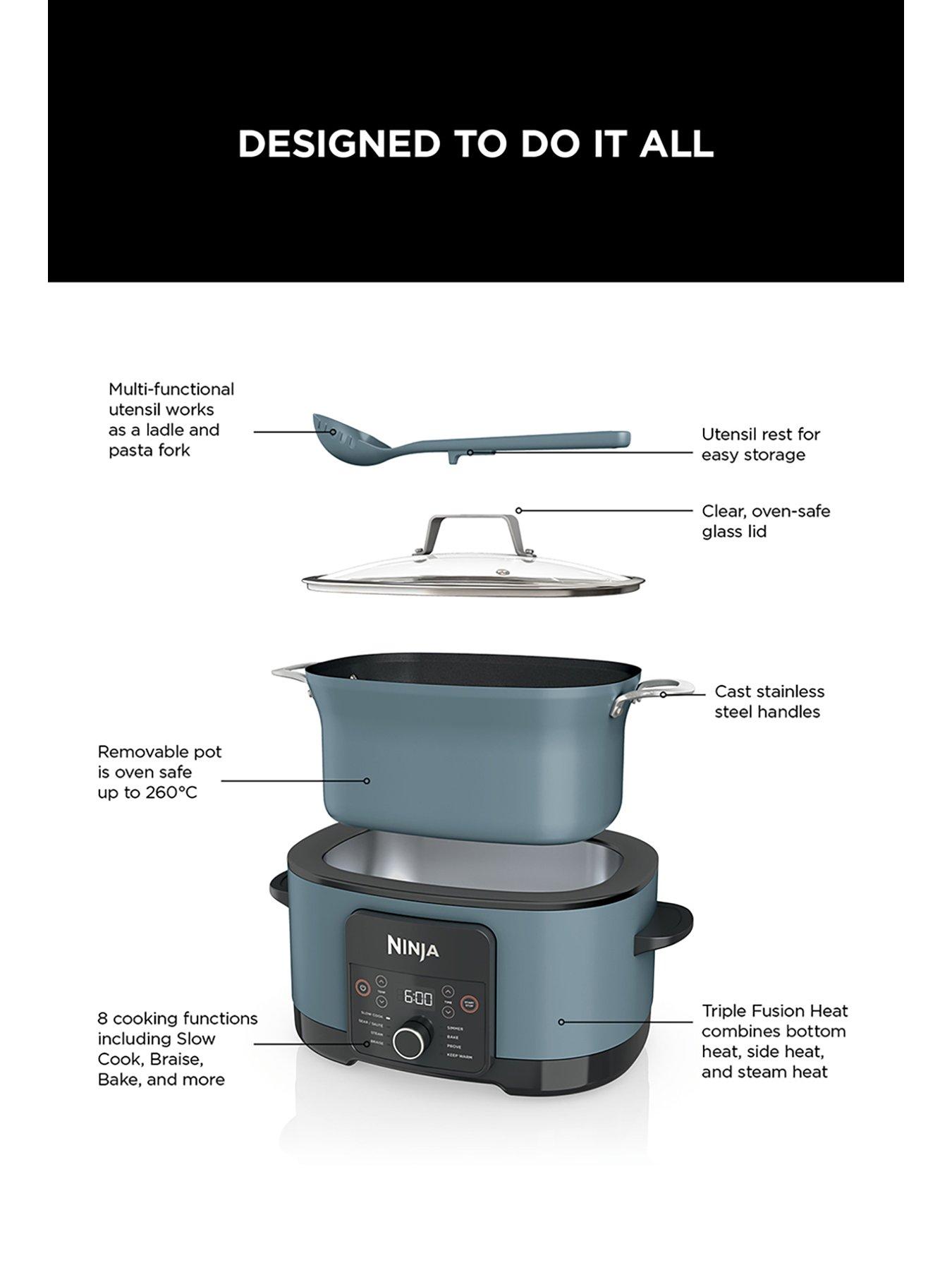 Ninja Foodi PossibleCooker 8-in-1 Slow Cooker [Sea Salt Grey] MC1001UK