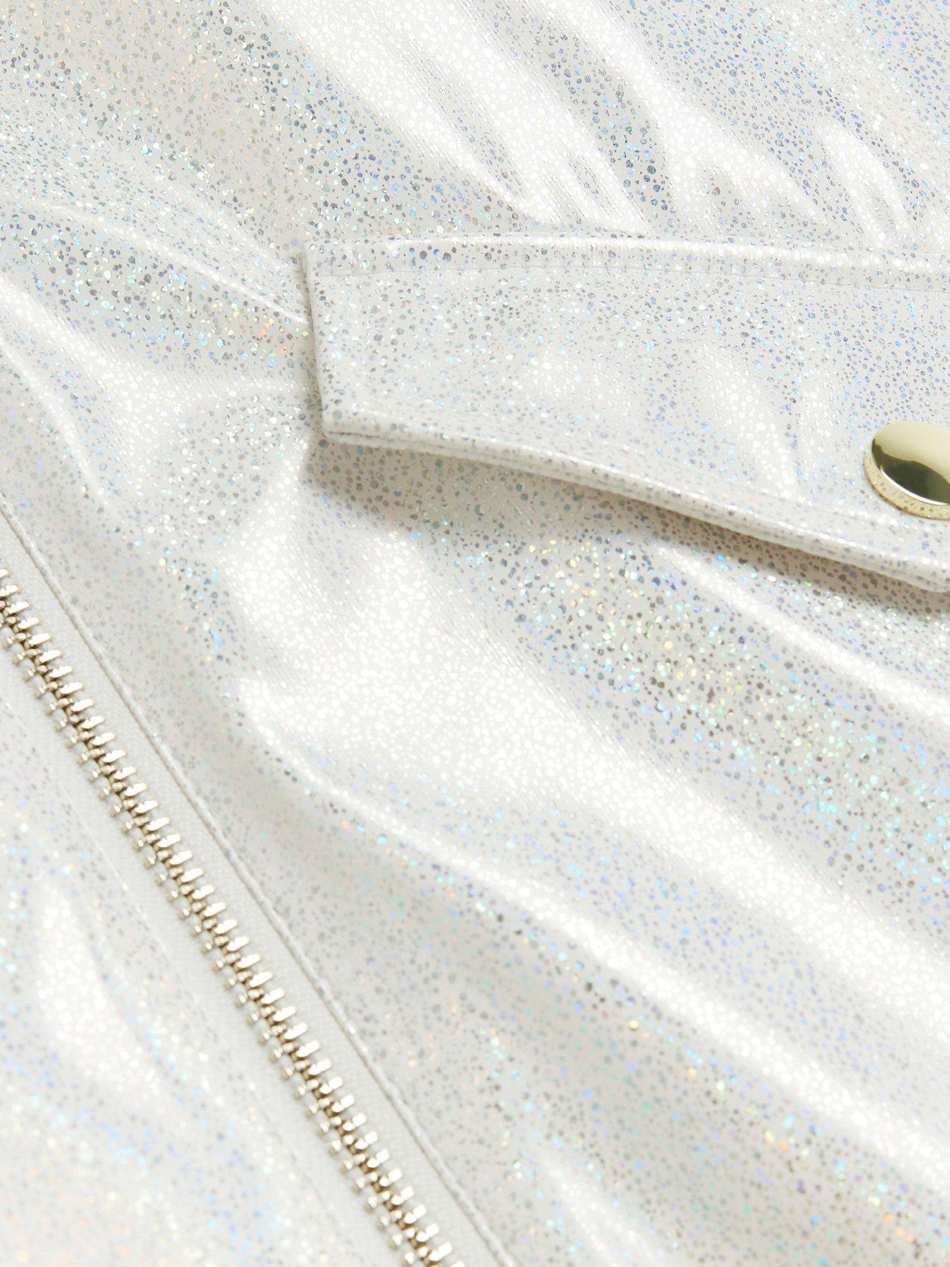 river-island-girls-glitter-hooded-rain-coat-whitedetail