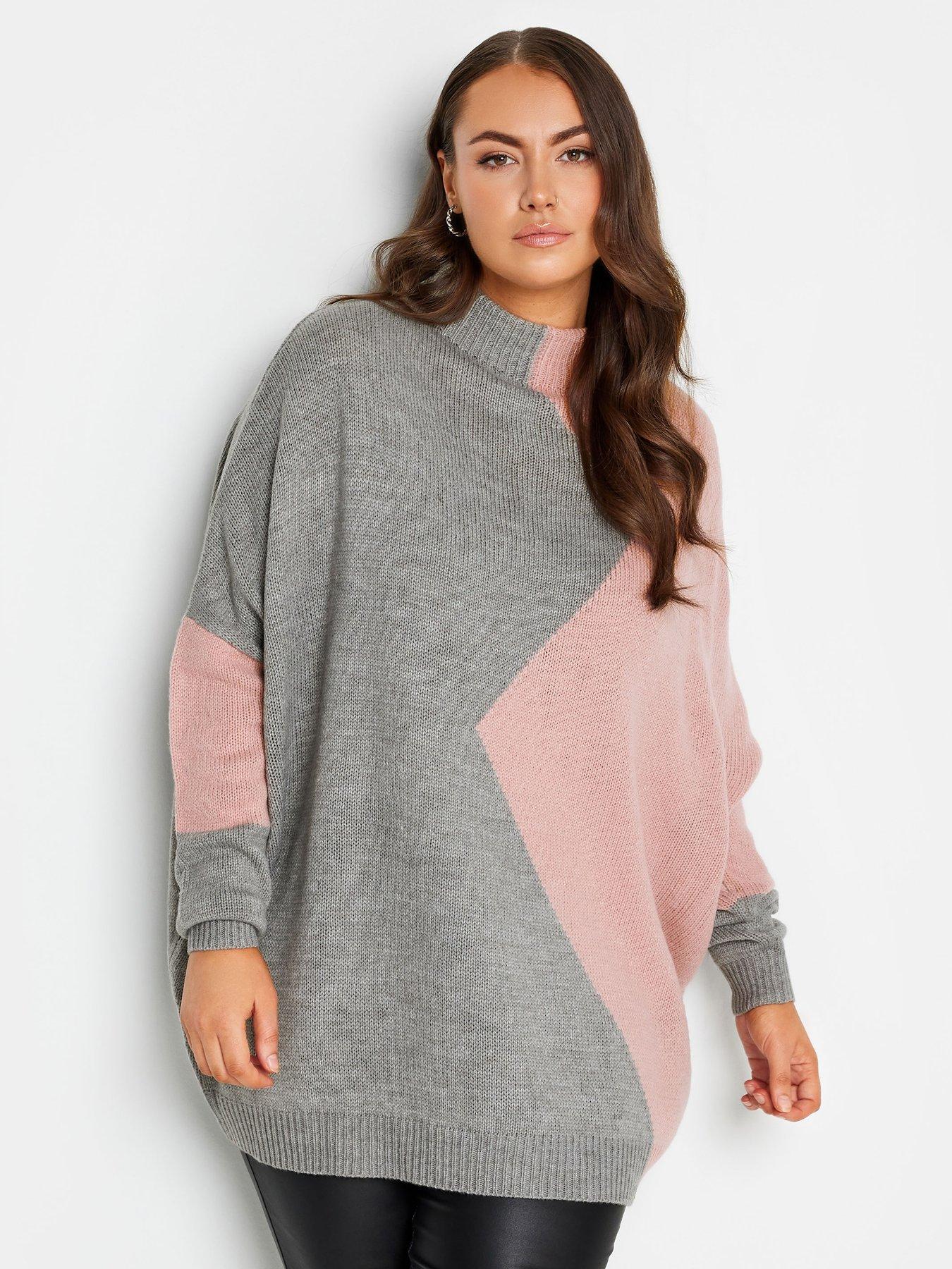 yours-yours-oversized-colour-block-grey