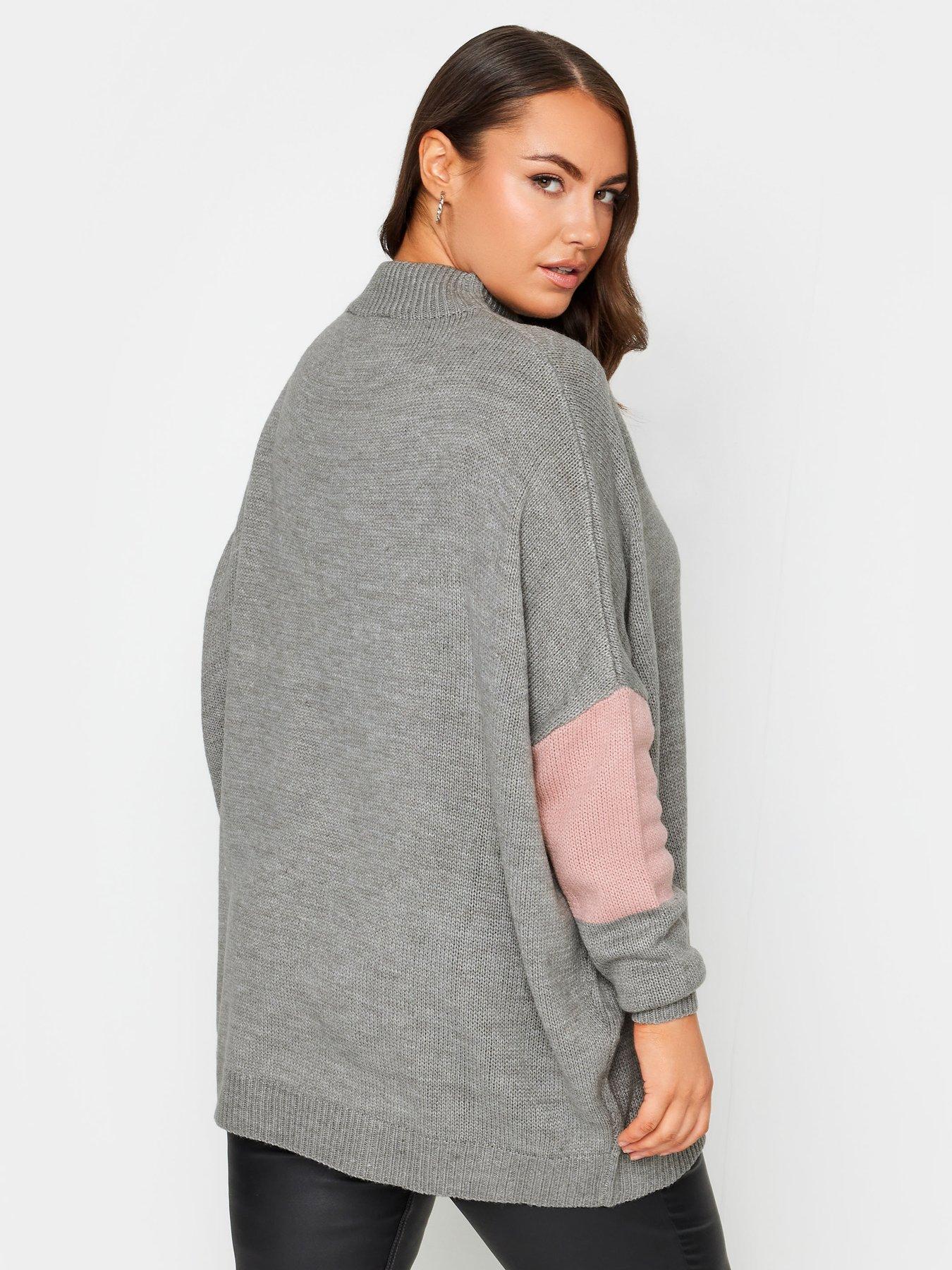 yours-yours-oversized-colour-block-greystillFront