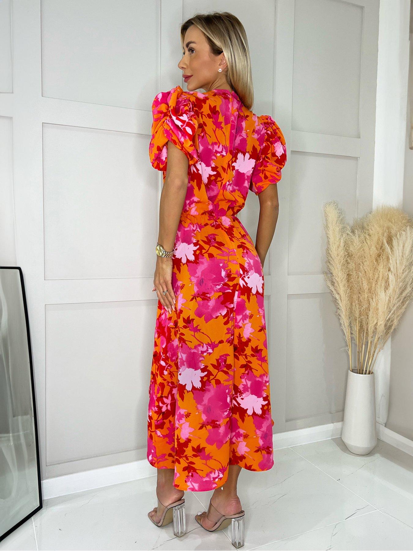 ax-paris-print-draped-front-midi-dress-pinkstillFront