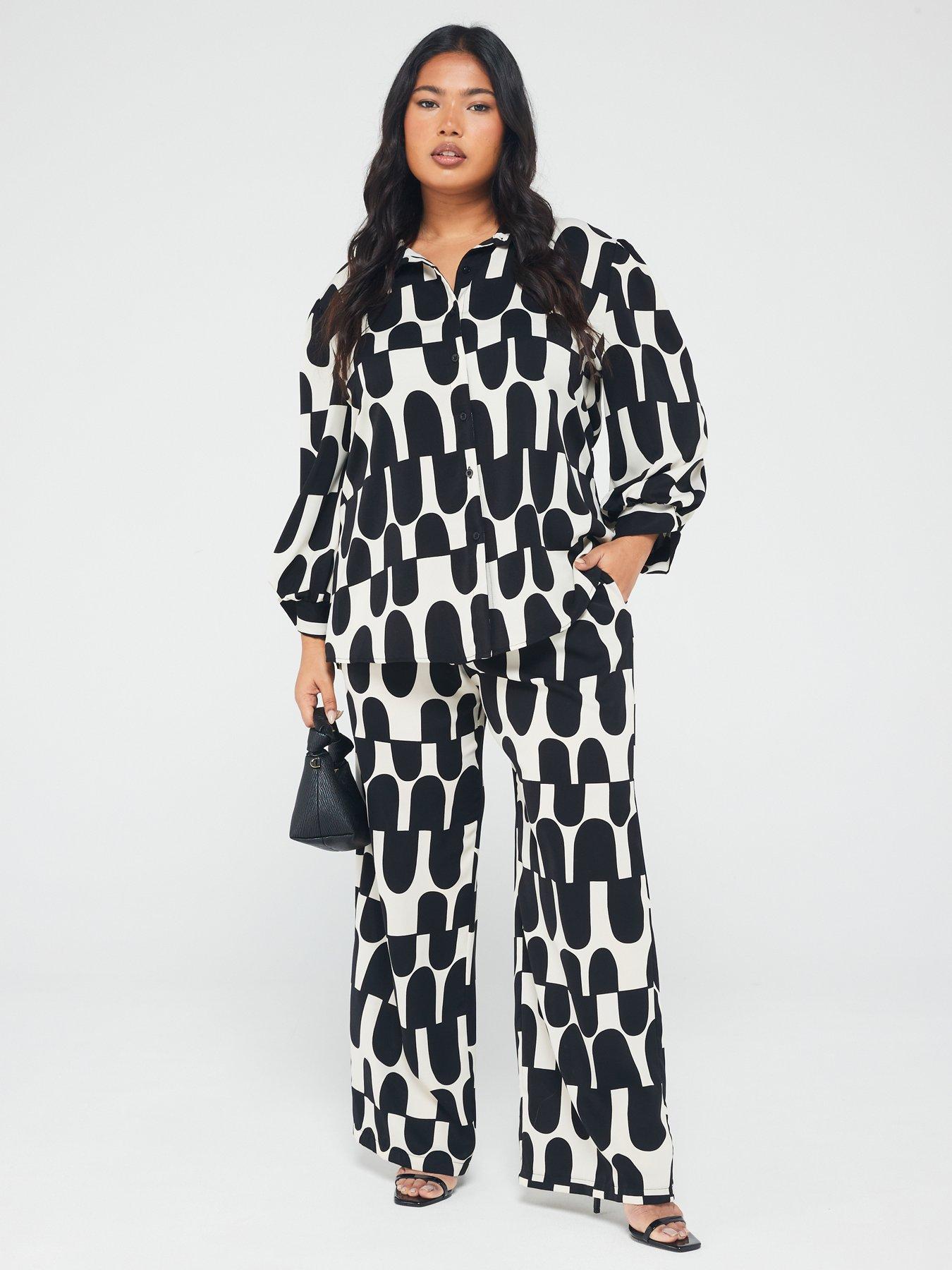 ax-paris-curve-printed-trousers-blackback