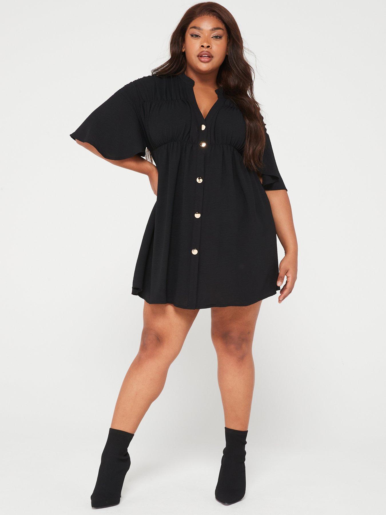 ax-paris-curve-curve-ruched-shirt-dress-blackback