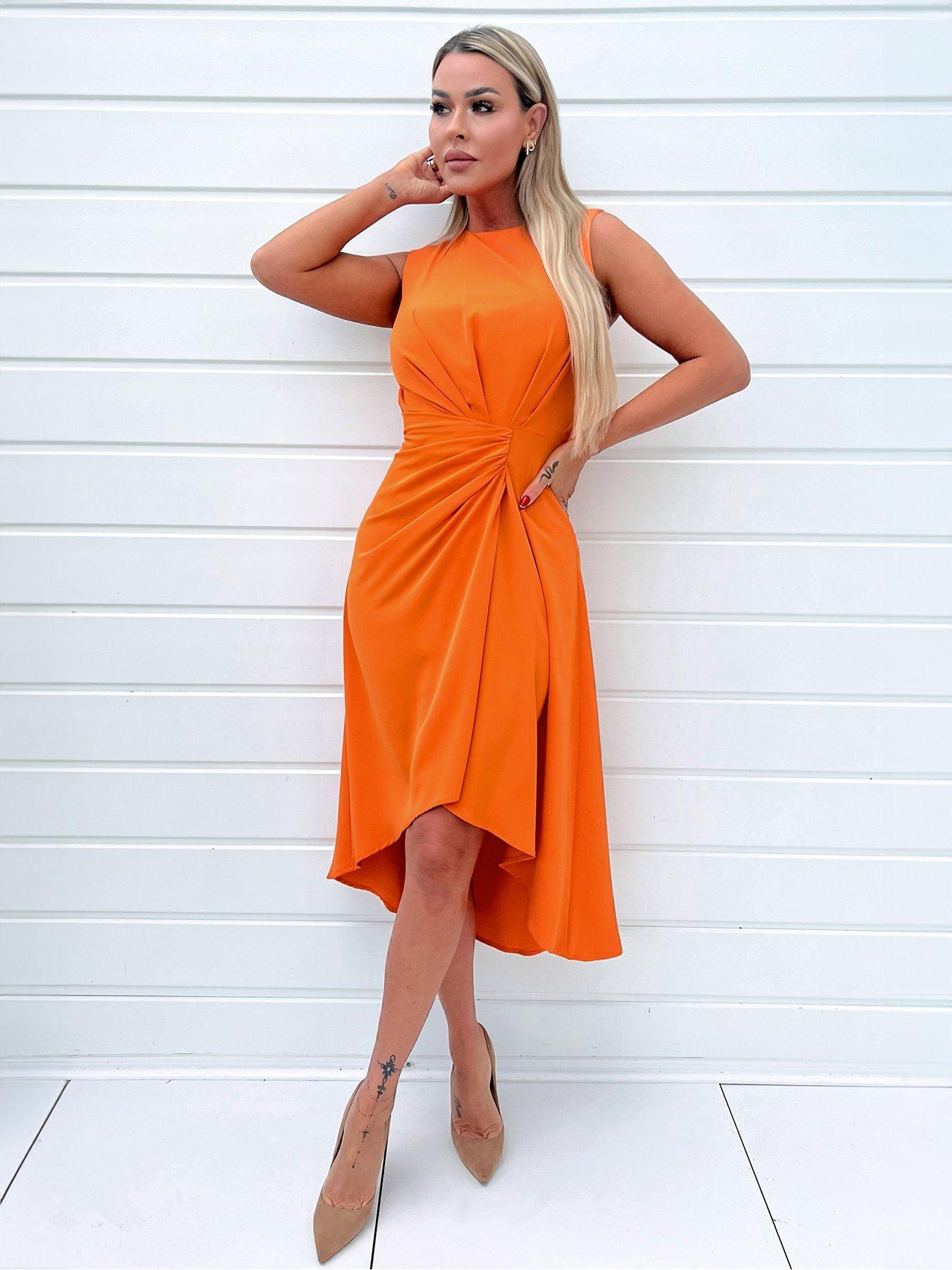 ax-paris-sleeveless-draped-midi-dress-orange