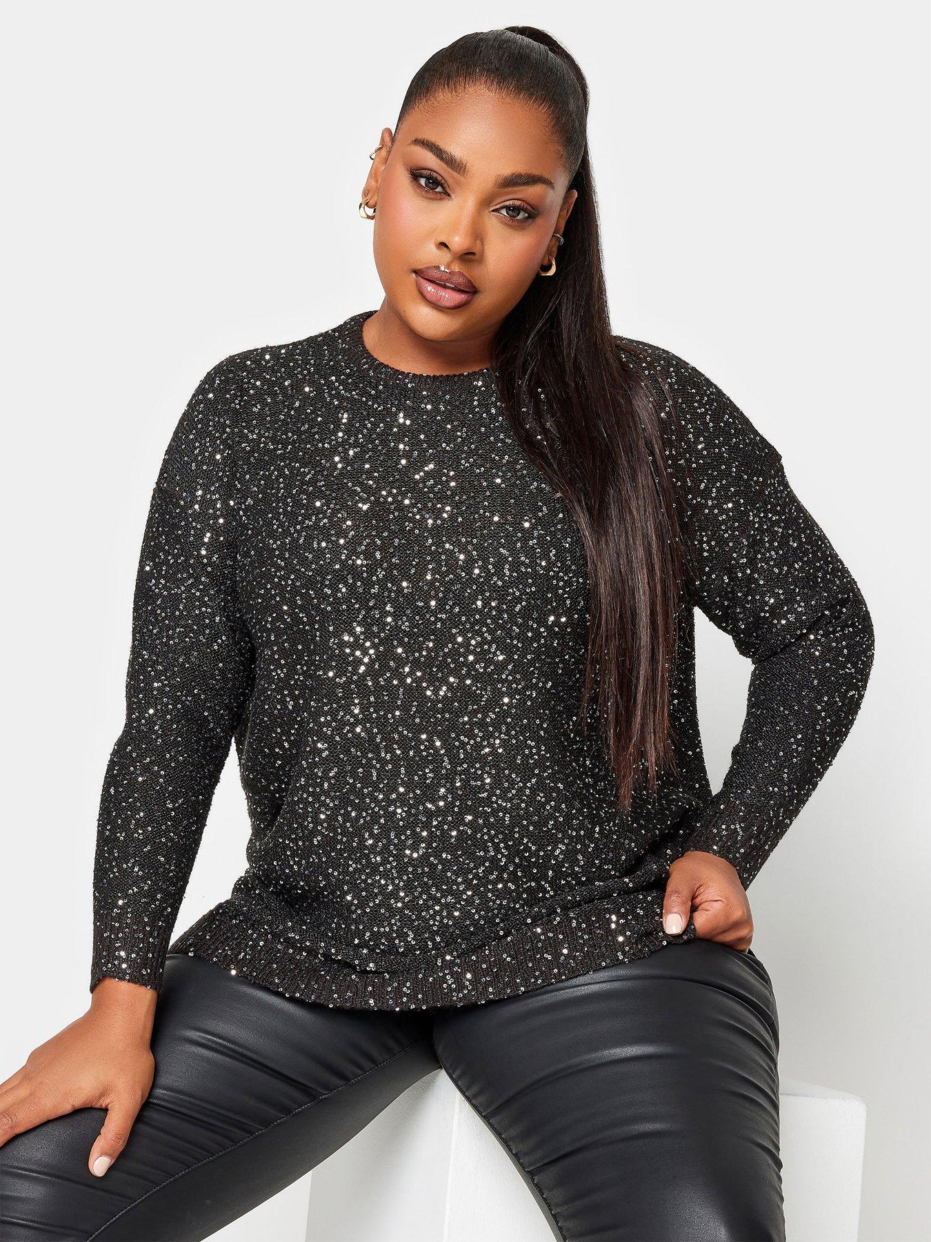 yours-christmas-sequin-jumper--nbspblack