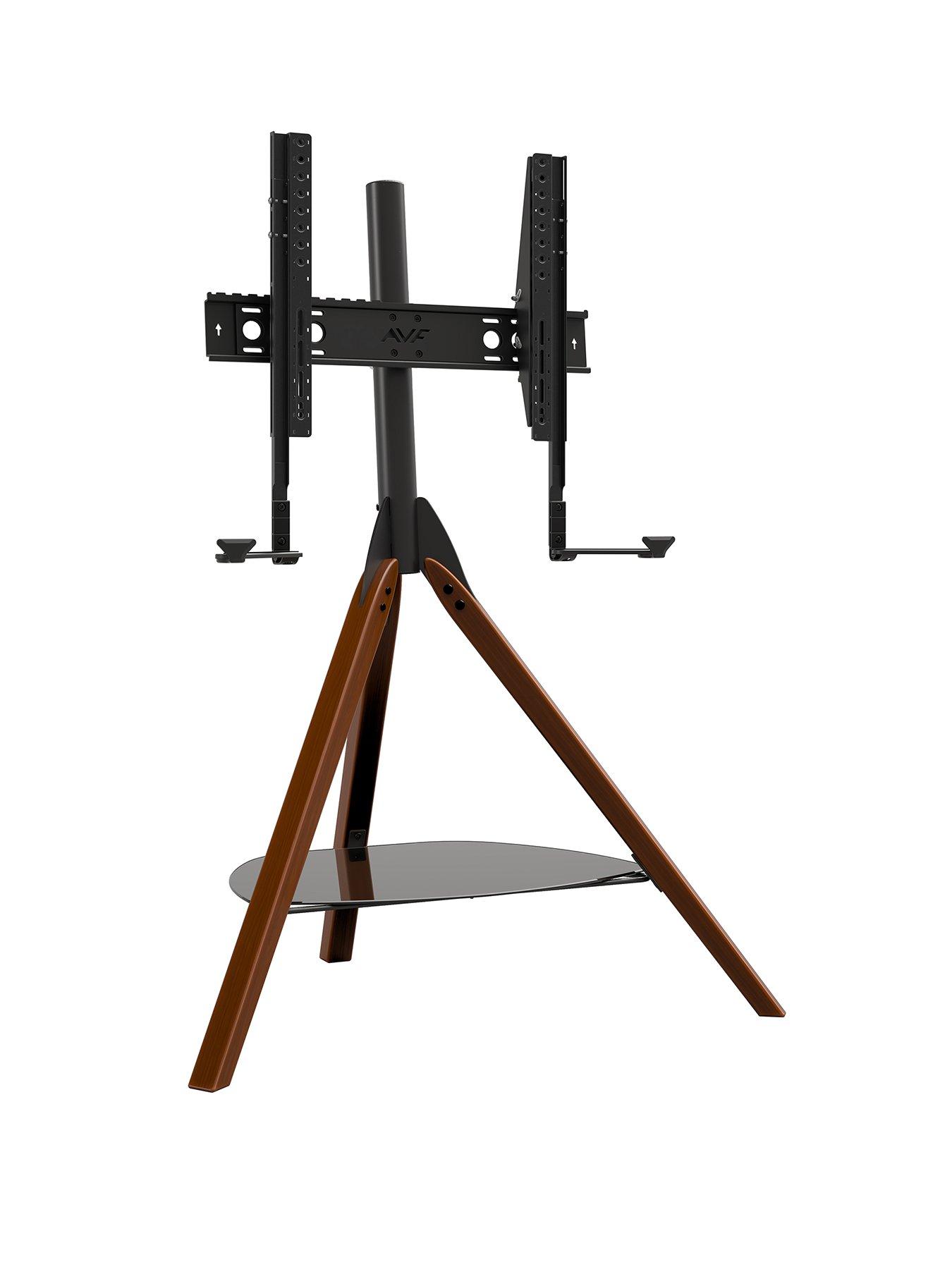 avf-hoxton-tripod-tv-stand-with-soundbar-mounting-kit-for-tvs-32-70-dark-woodstillFront