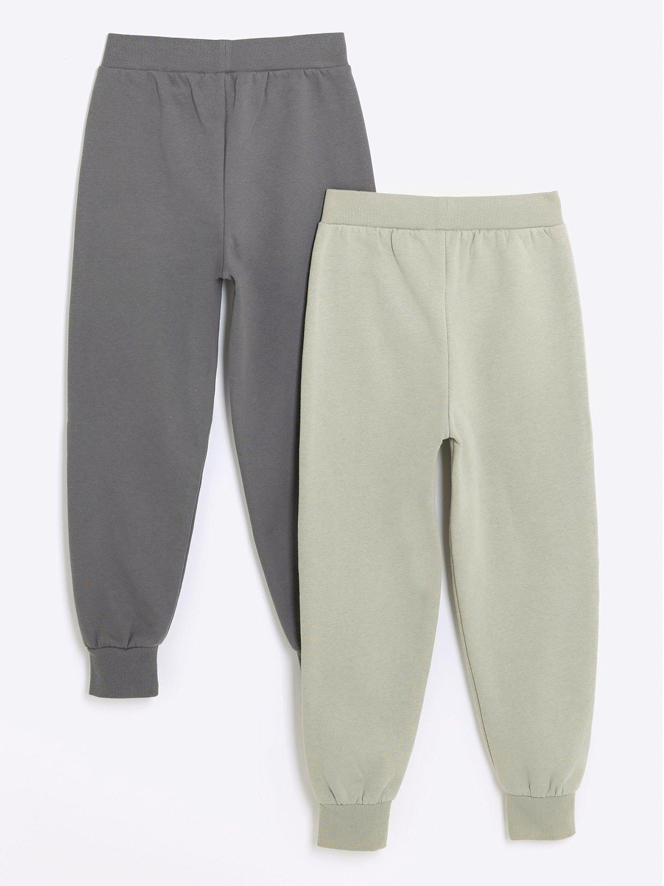 River Island Girls New York Joggers 2 Pack - Grey