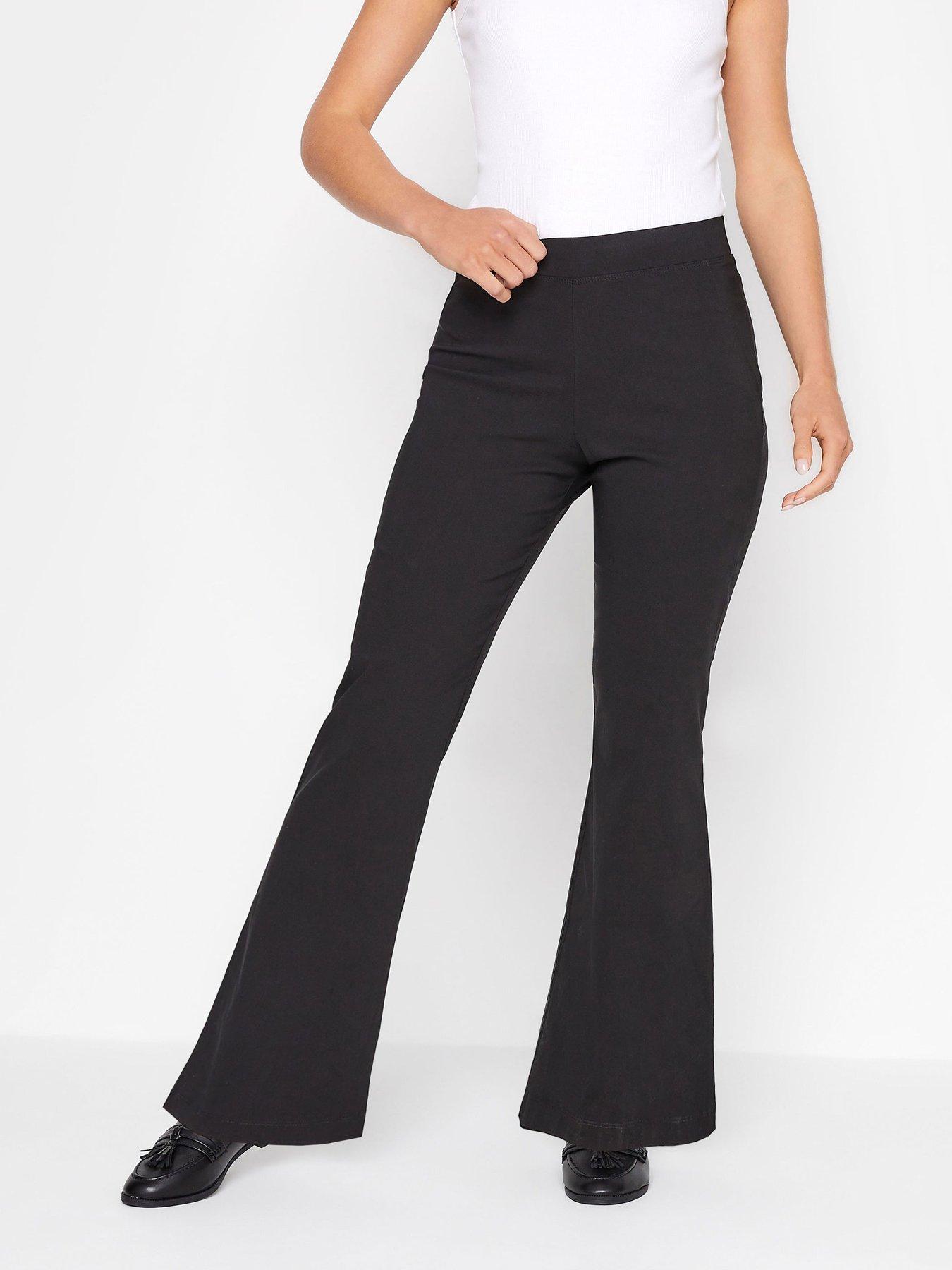 V by Very Ponte Bootcut Trousers - Black | very.co.uk