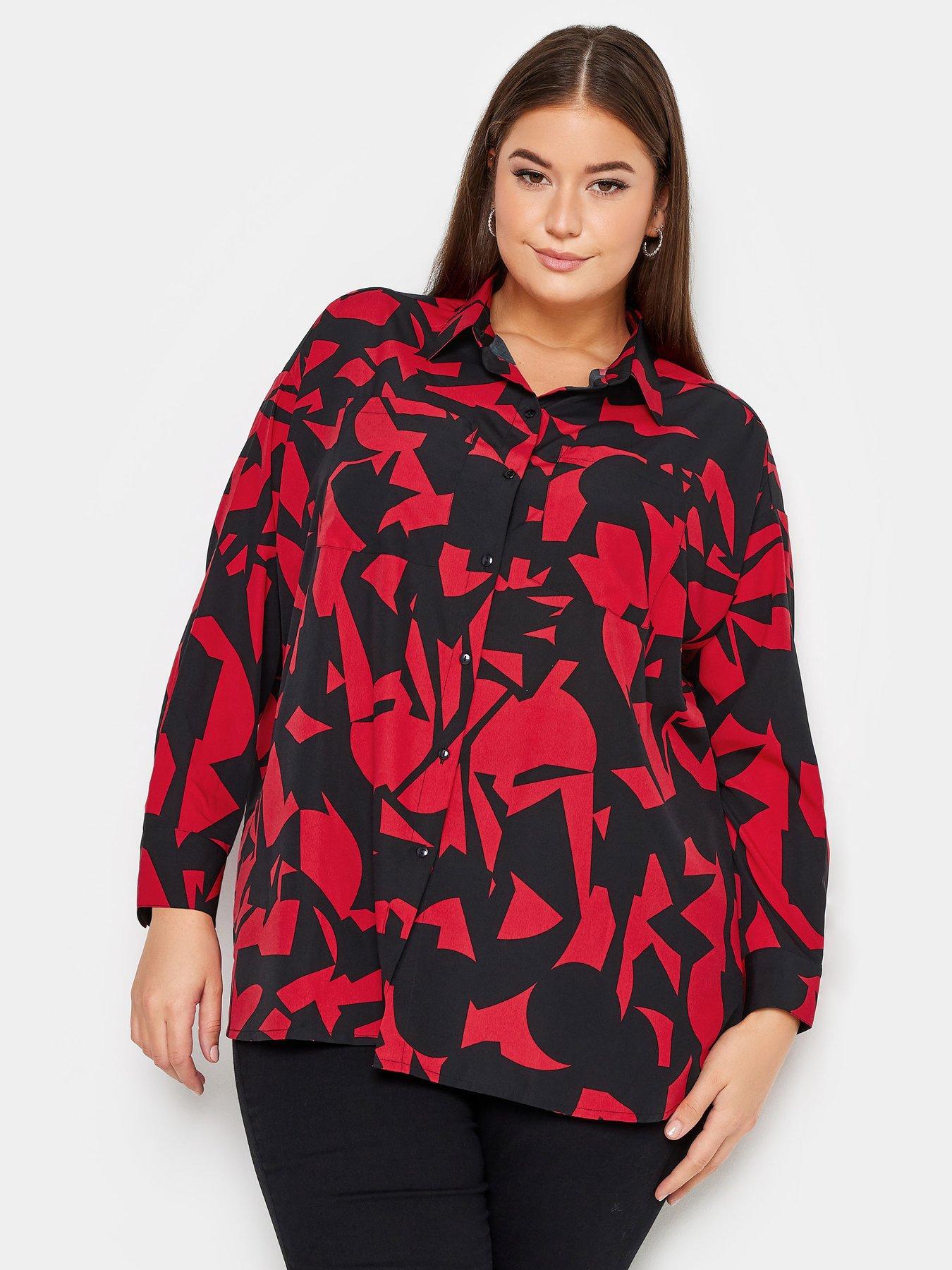 yours-yours-oversized-shirt-mono-abstract-red