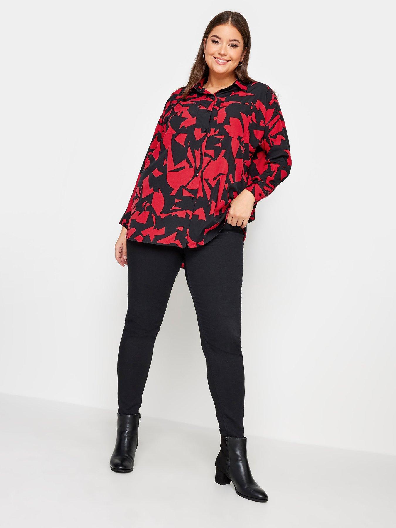 yours-yours-oversized-shirt-mono-abstract-redback