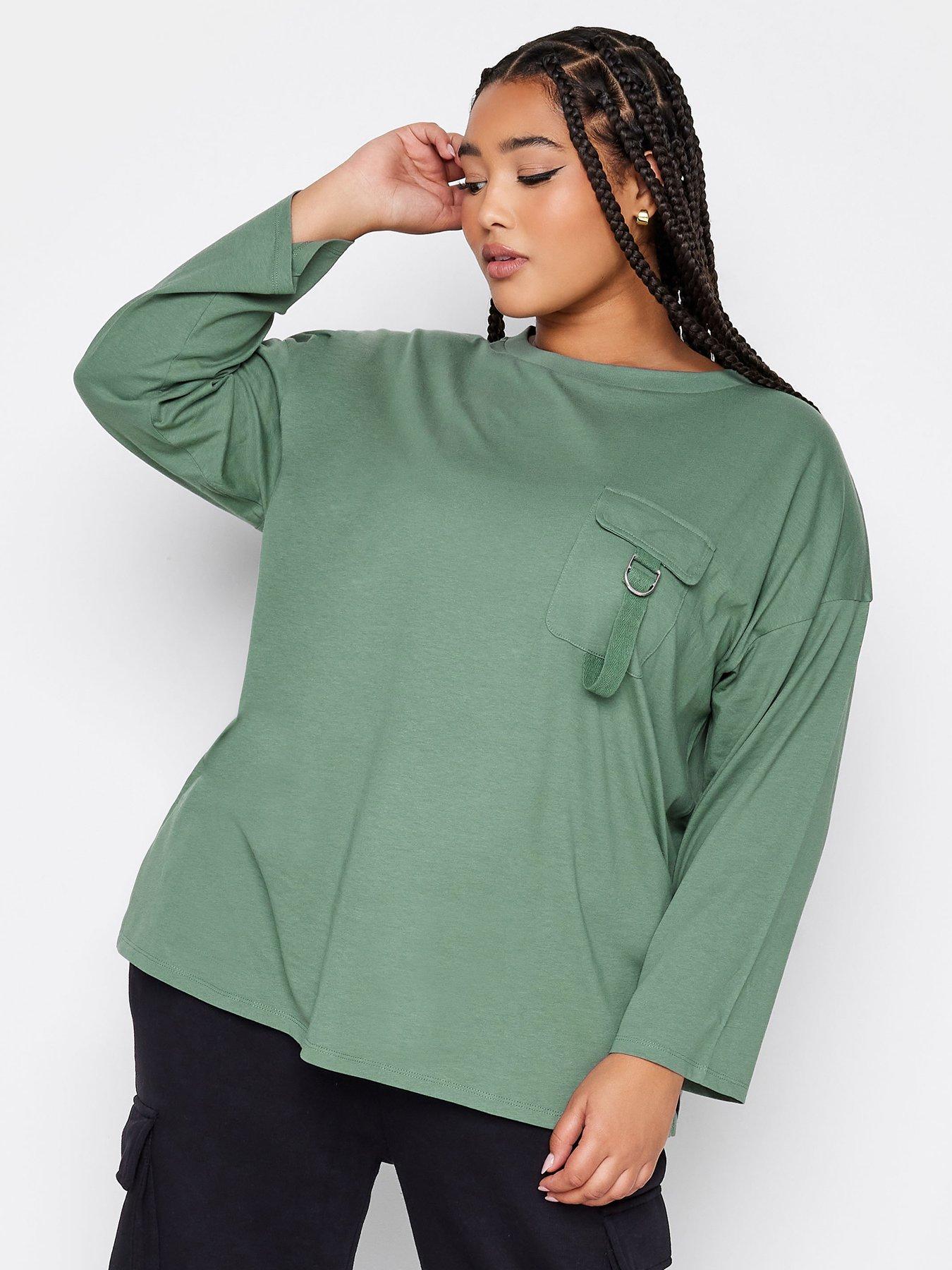 yours-yours-utility-pocket-slouchy-top-green