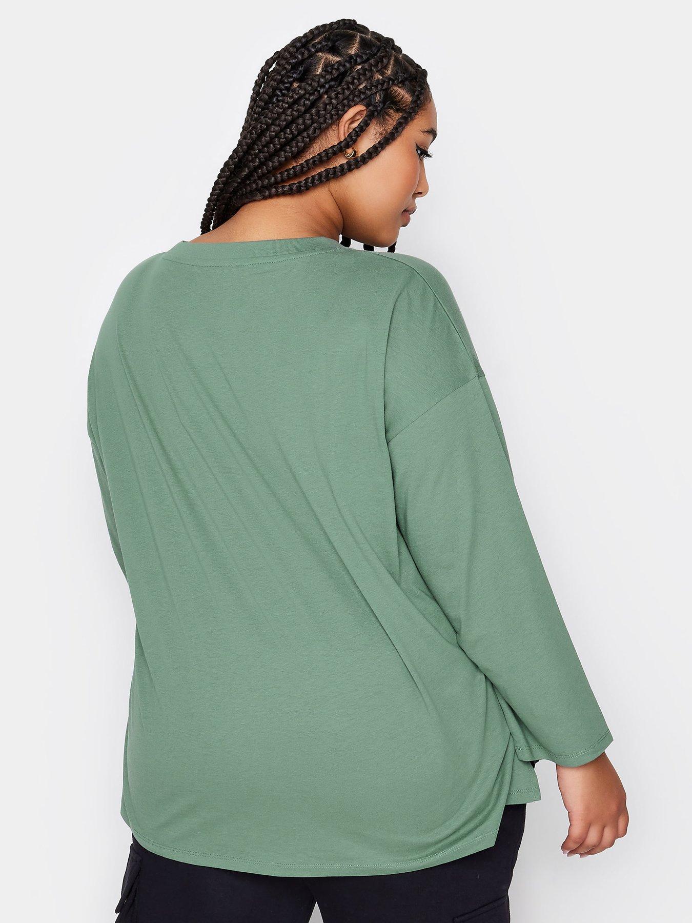 yours-yours-utility-pocket-slouchy-top-greenstillFront