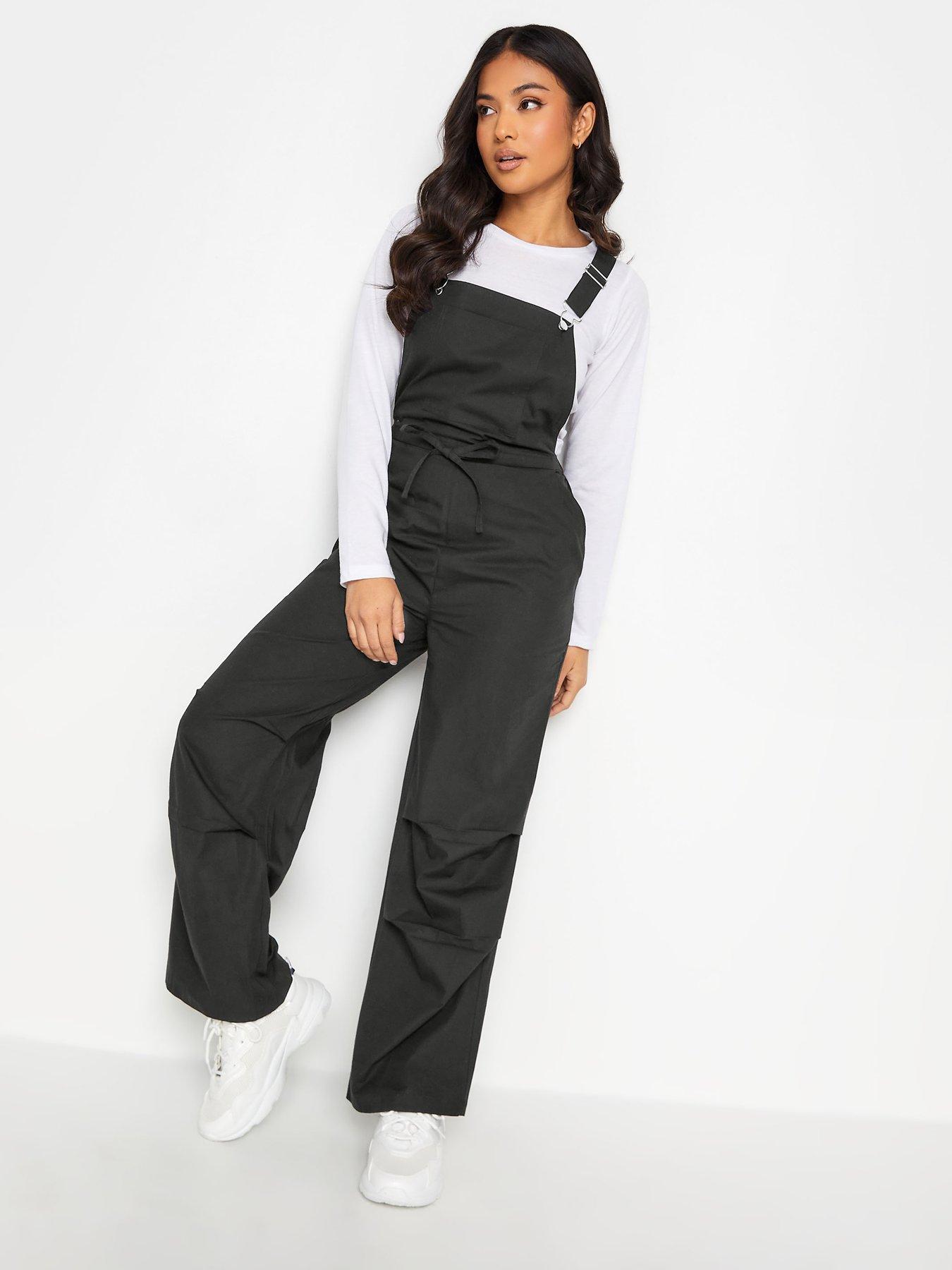 pixiegirl-petite-black-box-pleat-utility-jumpsuitback