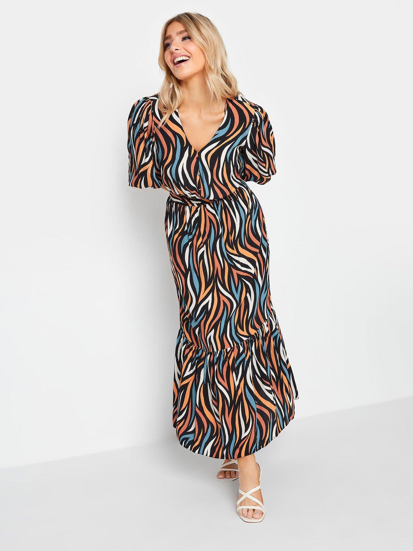 mco-abstract-shirred-waist-dress-orangeback